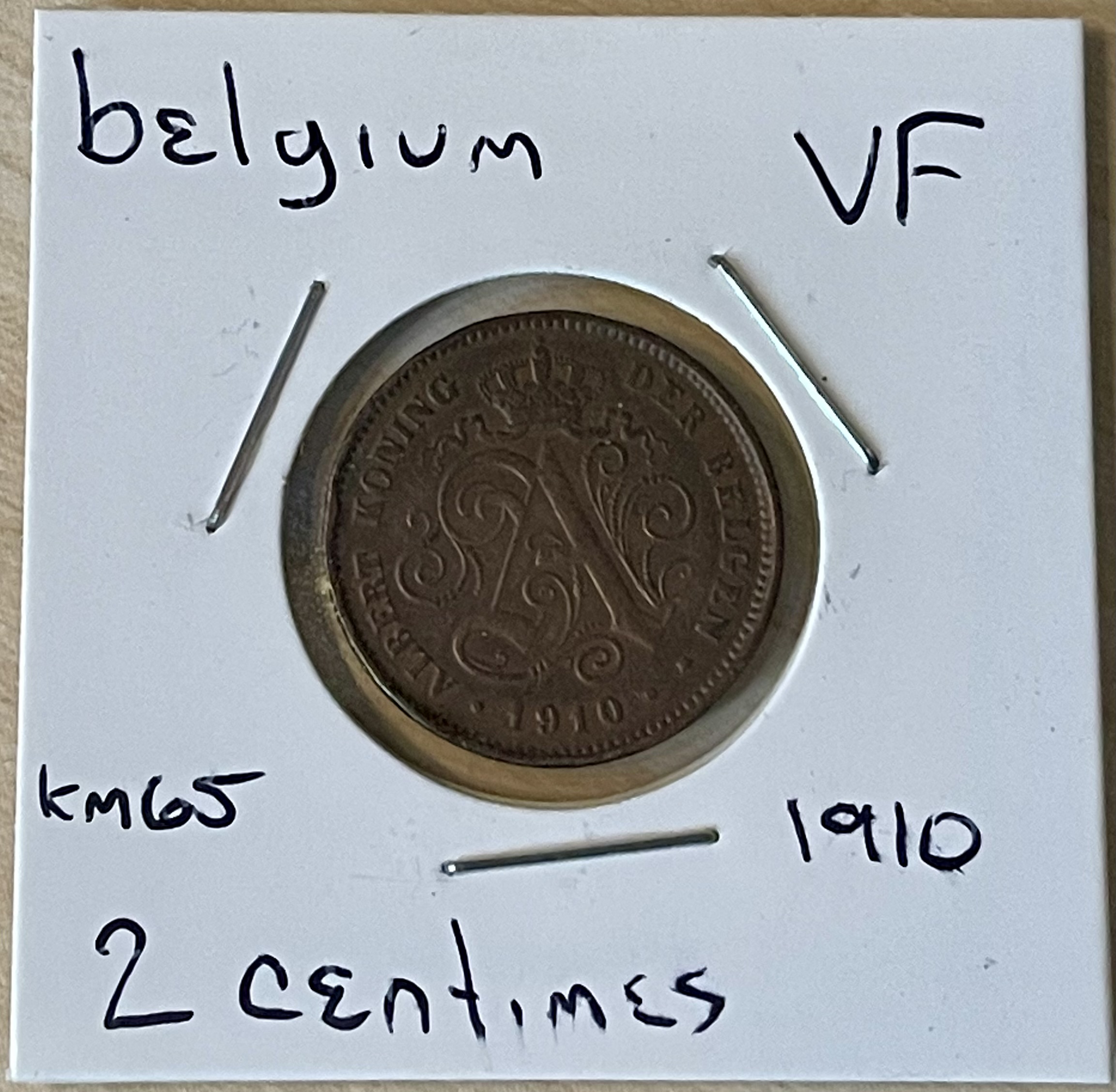 1910 - 2 Centimes - Belgium