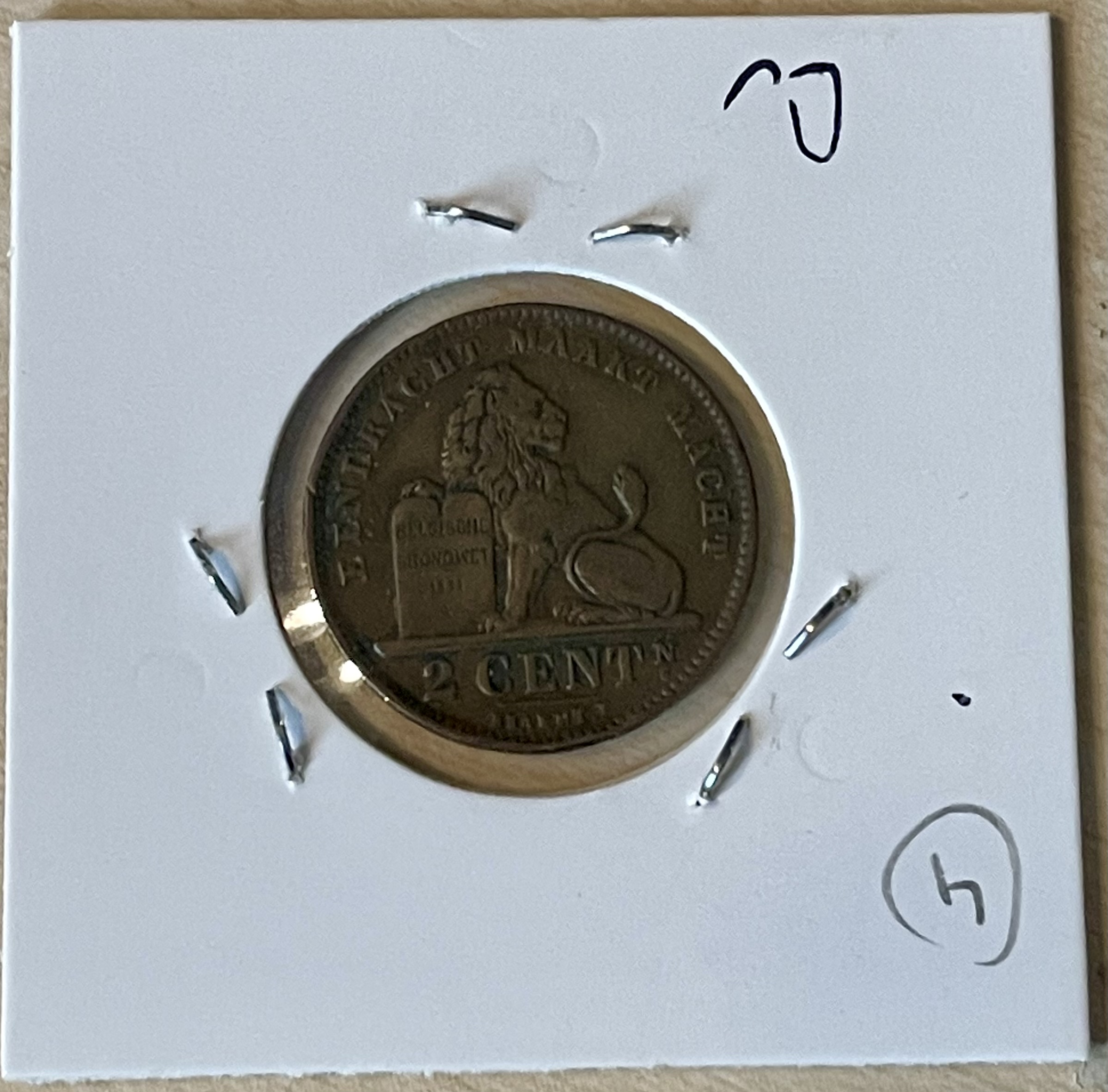 1910 - 2 Centimes - Belgium