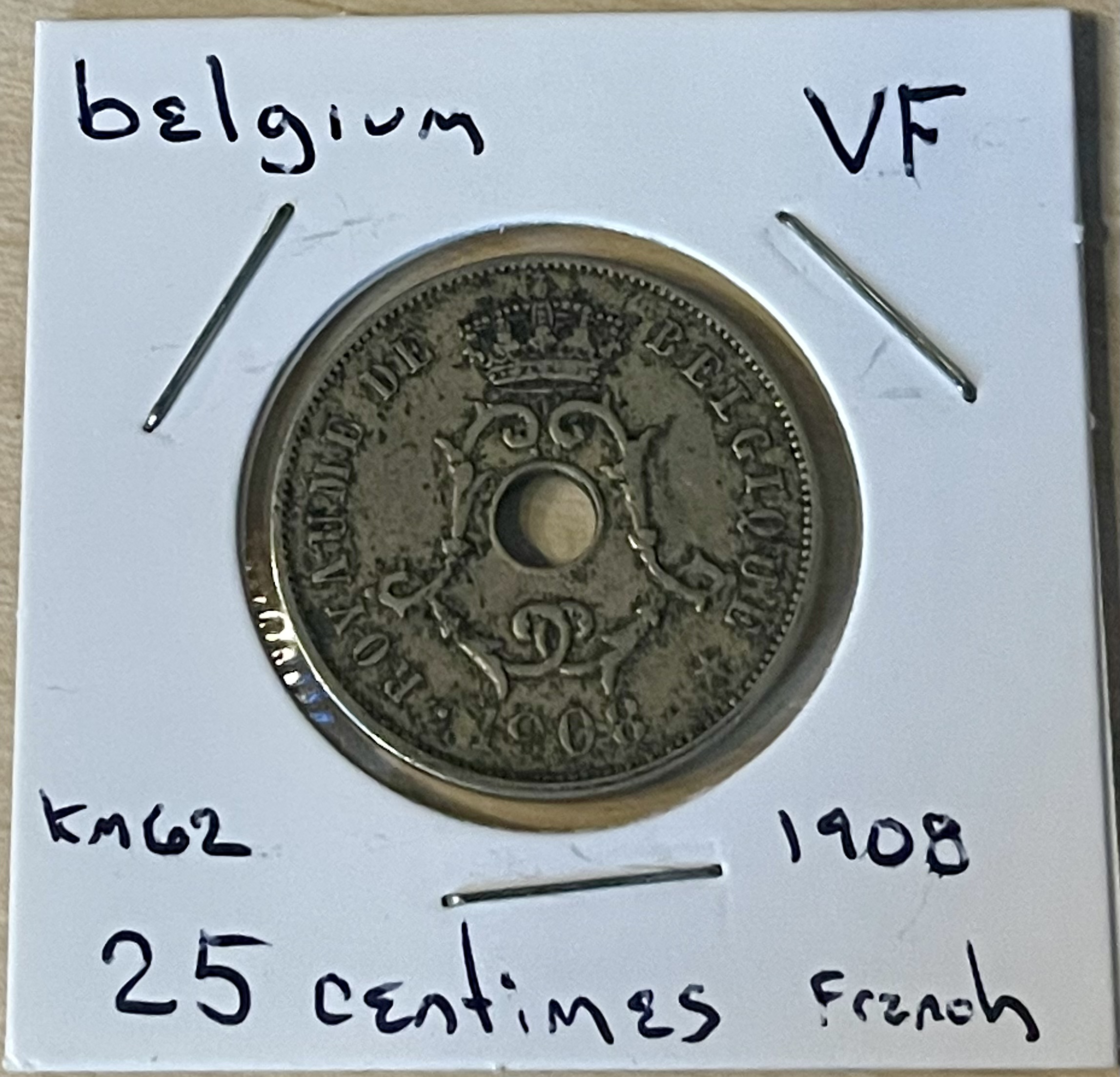 1908 - 25 Centimes - Belgium