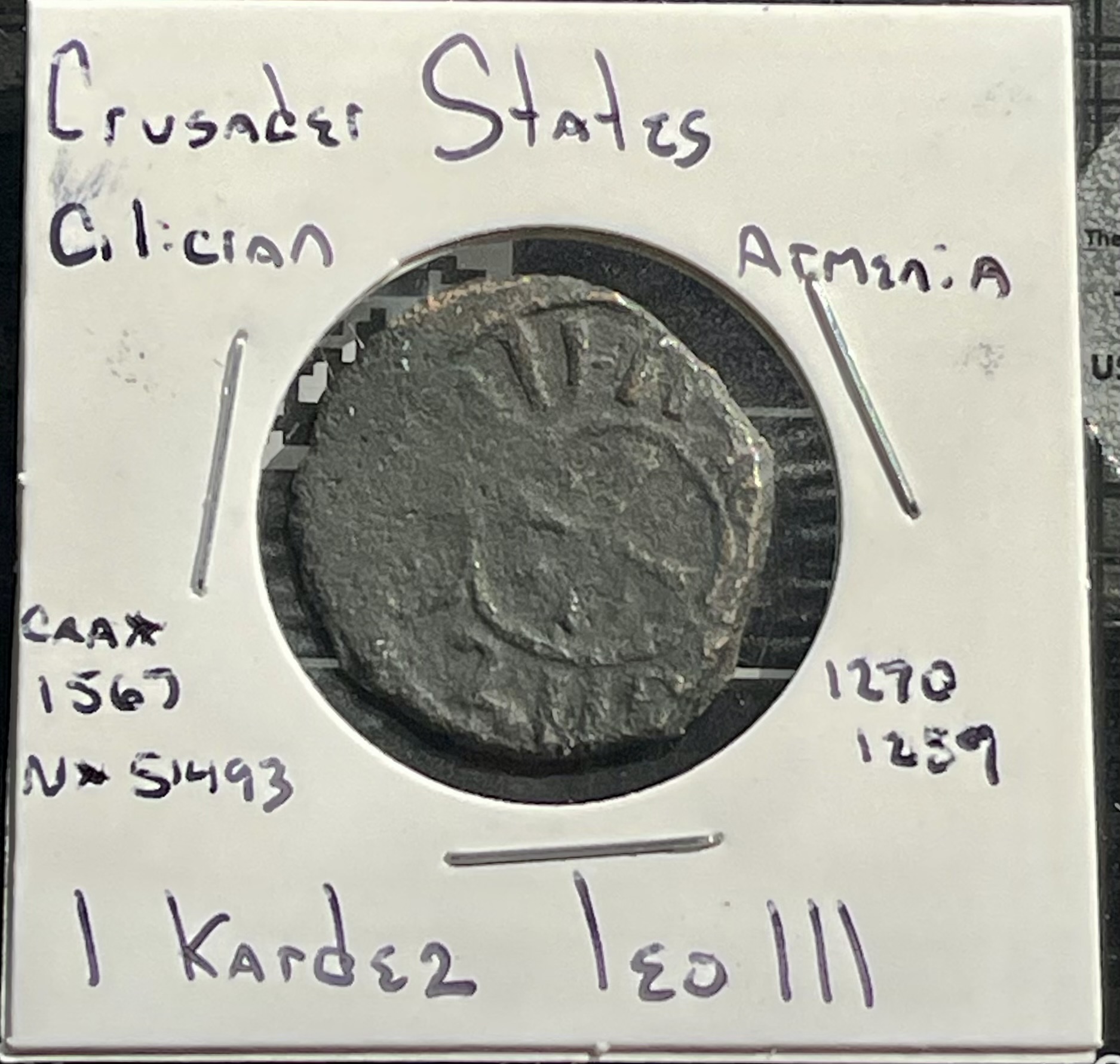 1270-1289 AD - 1 Kardez - Crusader States Cilician Armenia