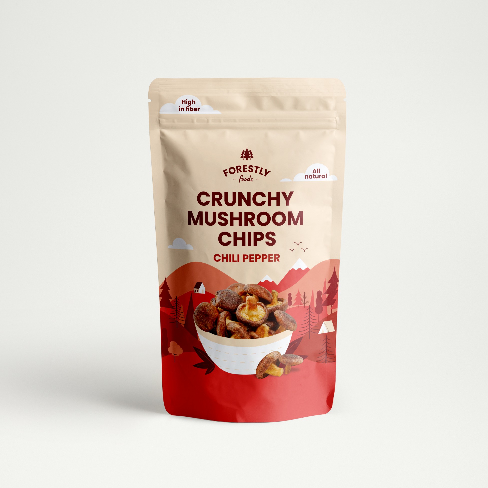 Crunchy Mushroom Chips - Chili Pepper