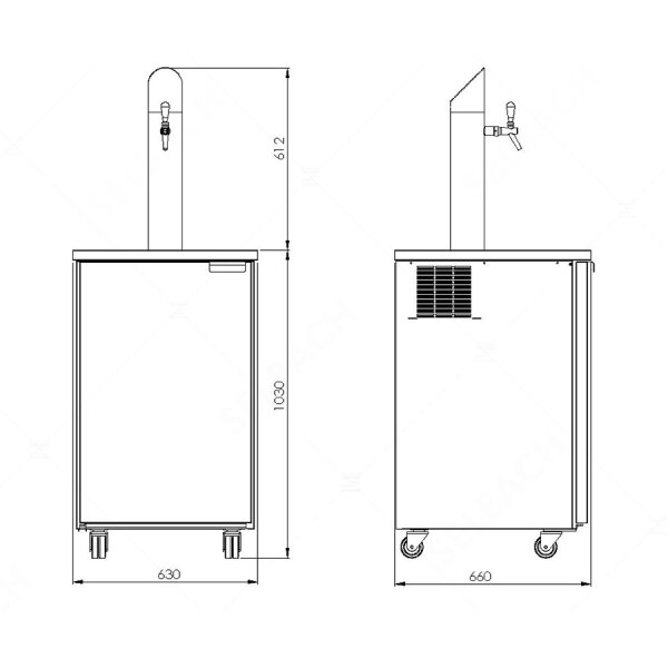 Mobiles Schanksystem Kühlschrank