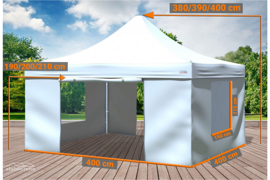 FALTPAVILLON 4 X 4 METER PROF.+