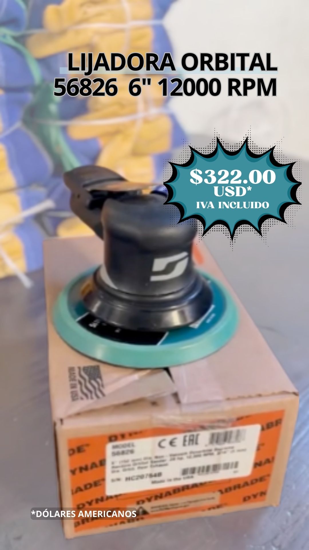 LIJADORA ORBITAL 6" 12000 RPM - 56826