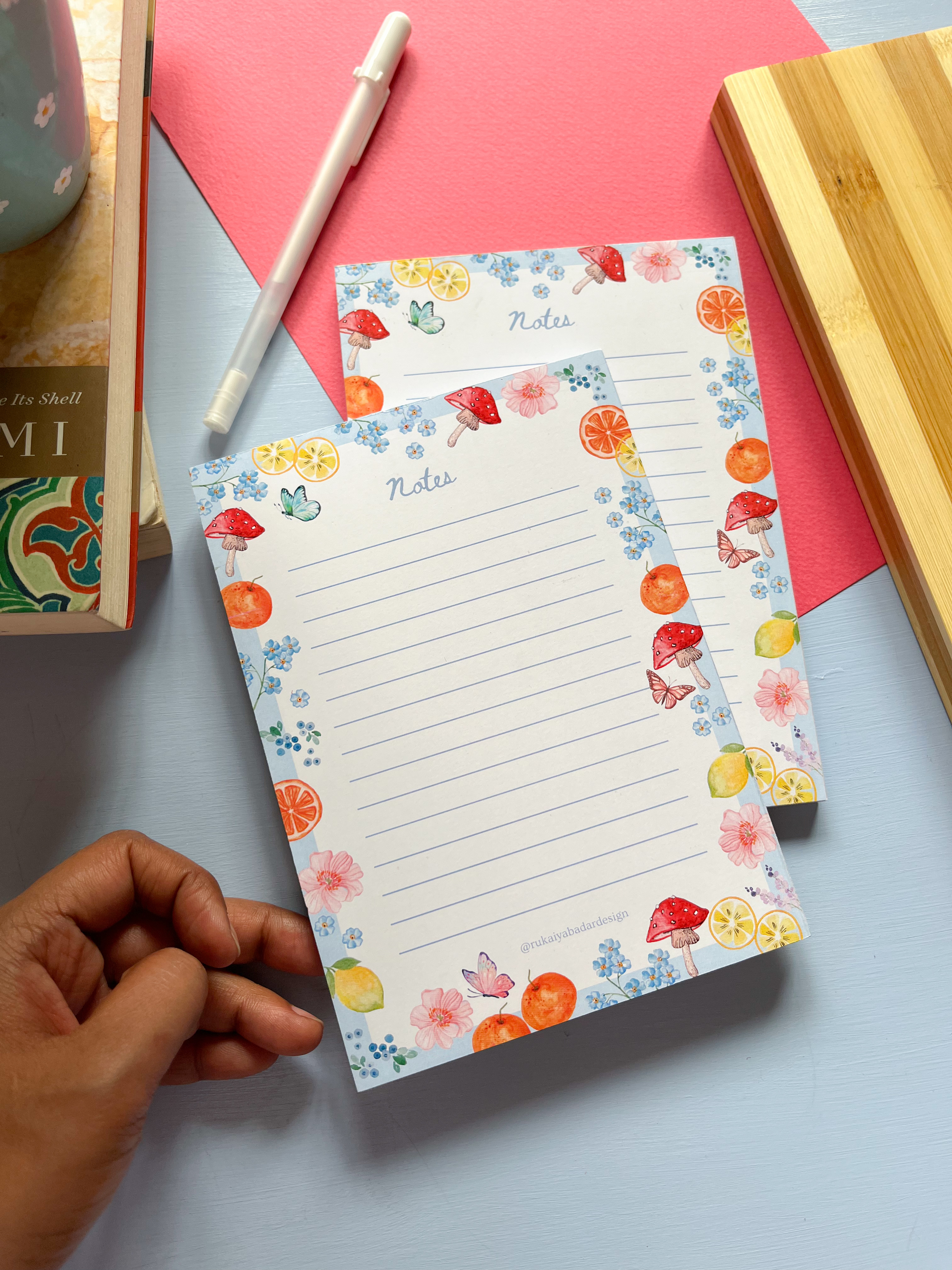 Citrus and Nature Lined Notepad 