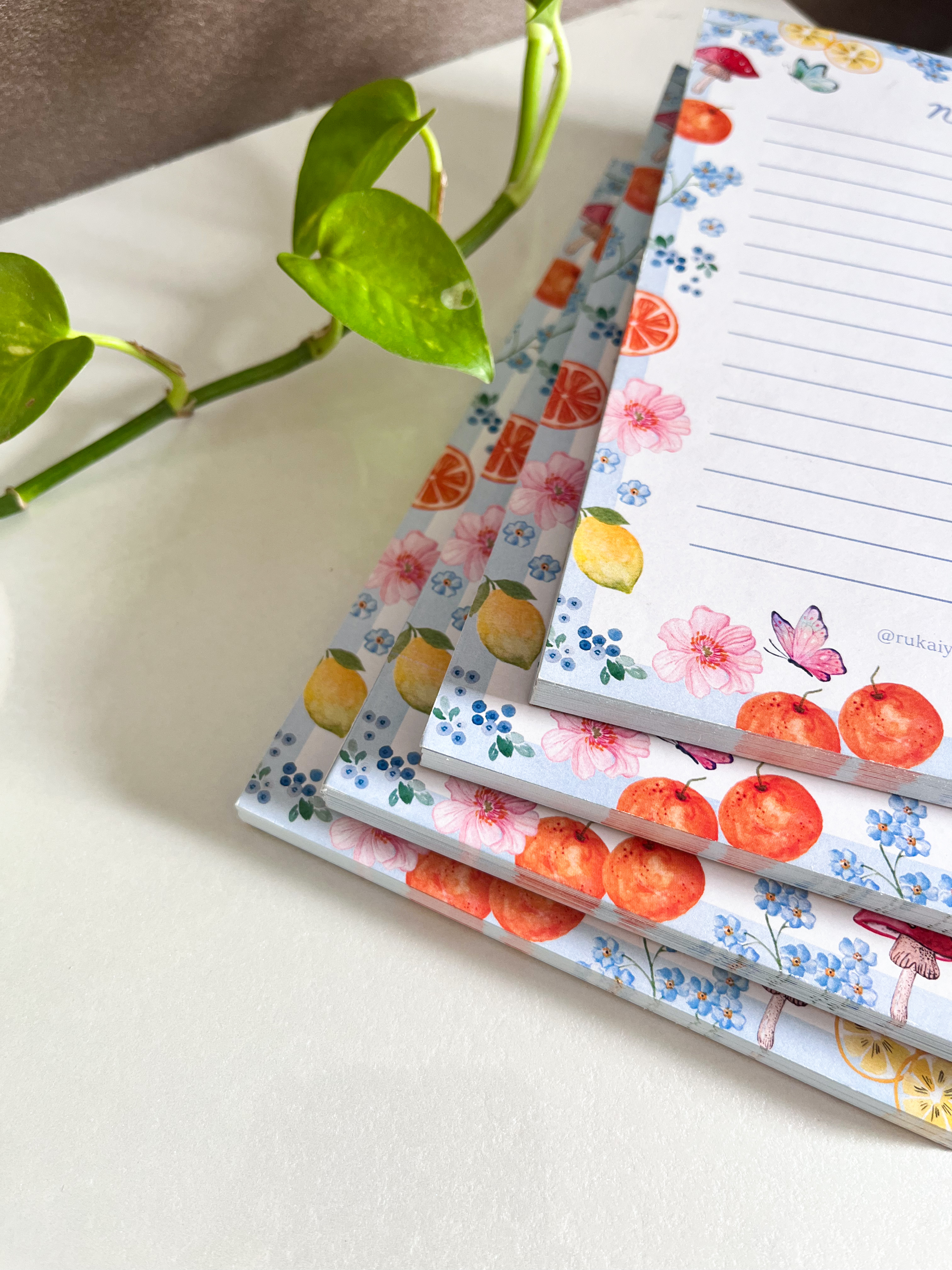 Citrus and Nature Lined Notepad 