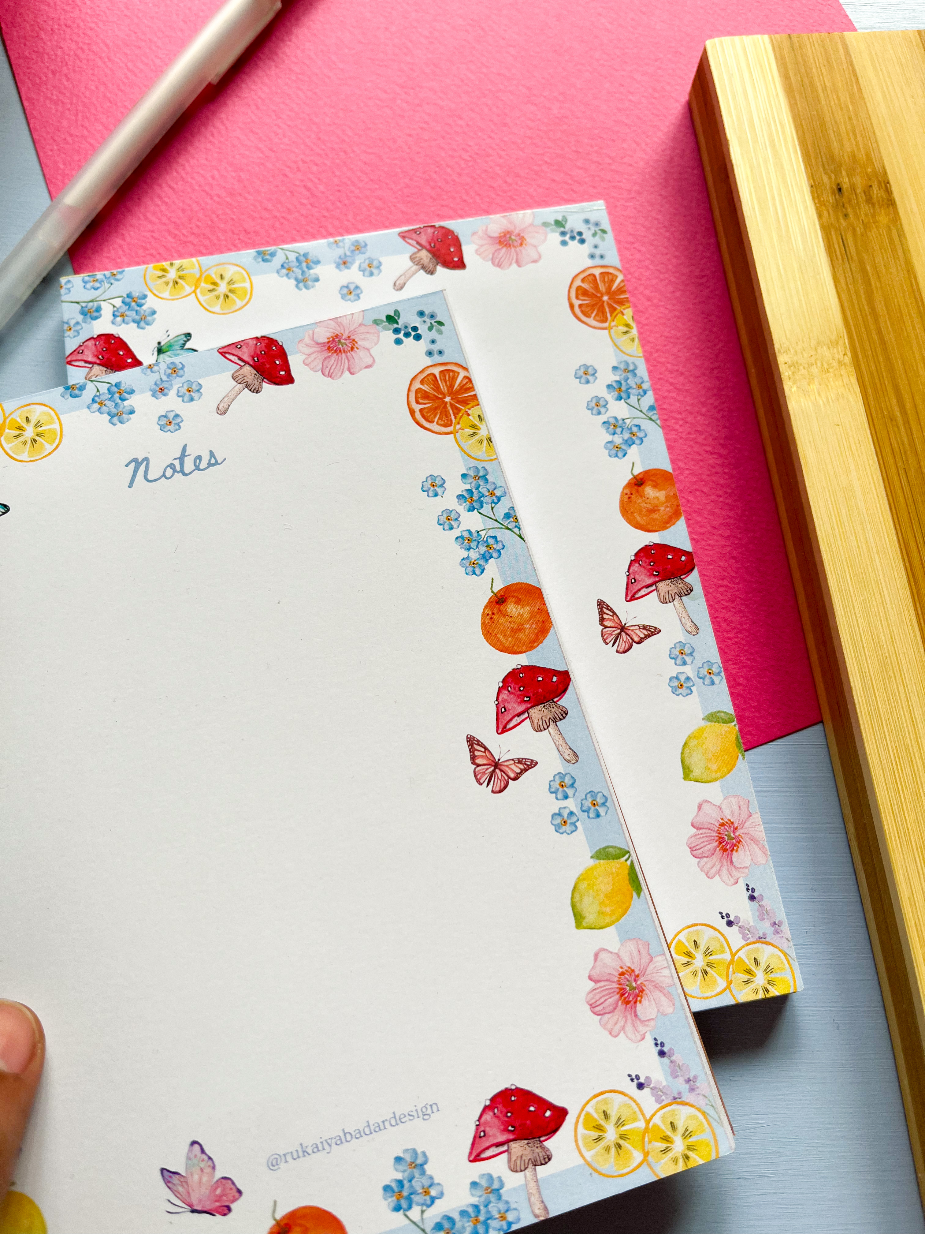 Citrus and Nature Unlined Notepad 