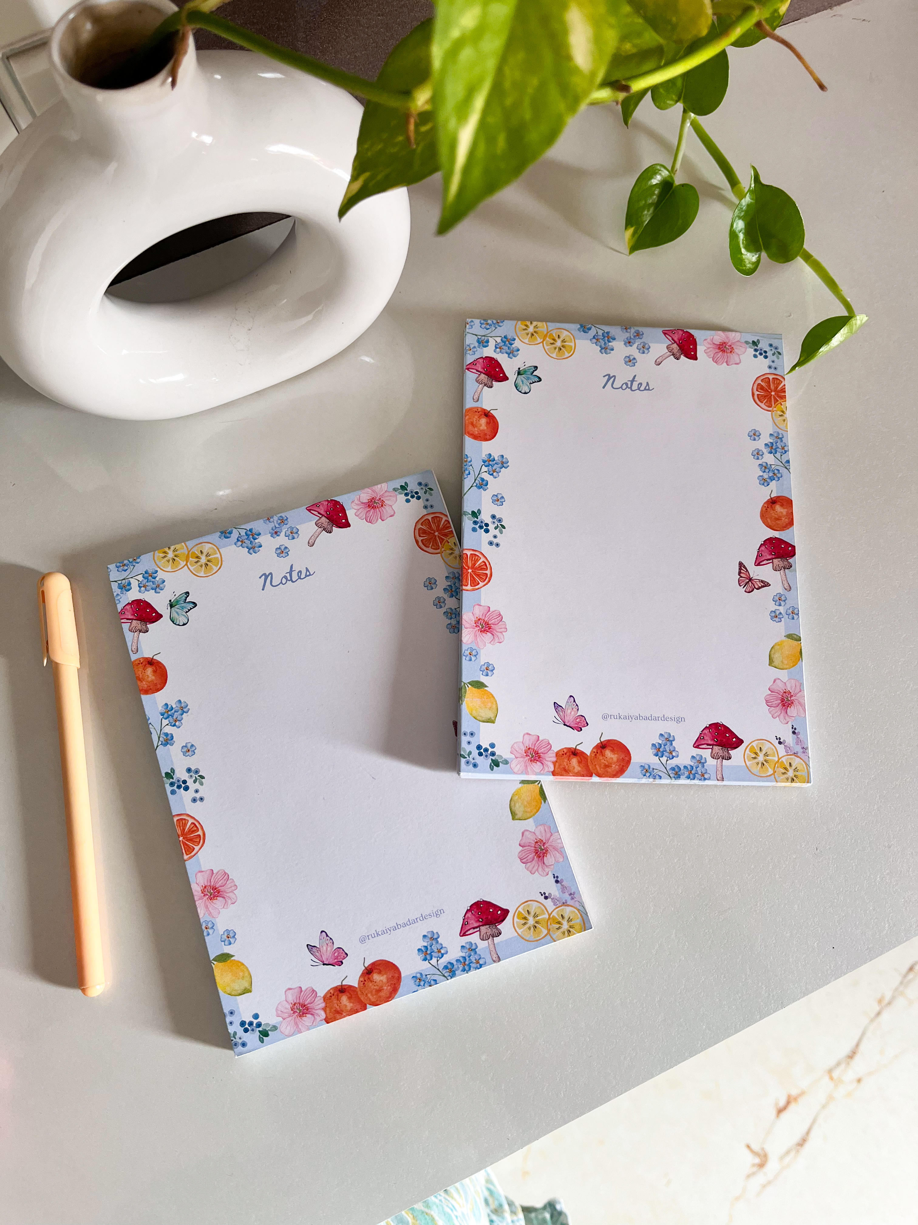 Citrus and Nature Unlined Notepad 