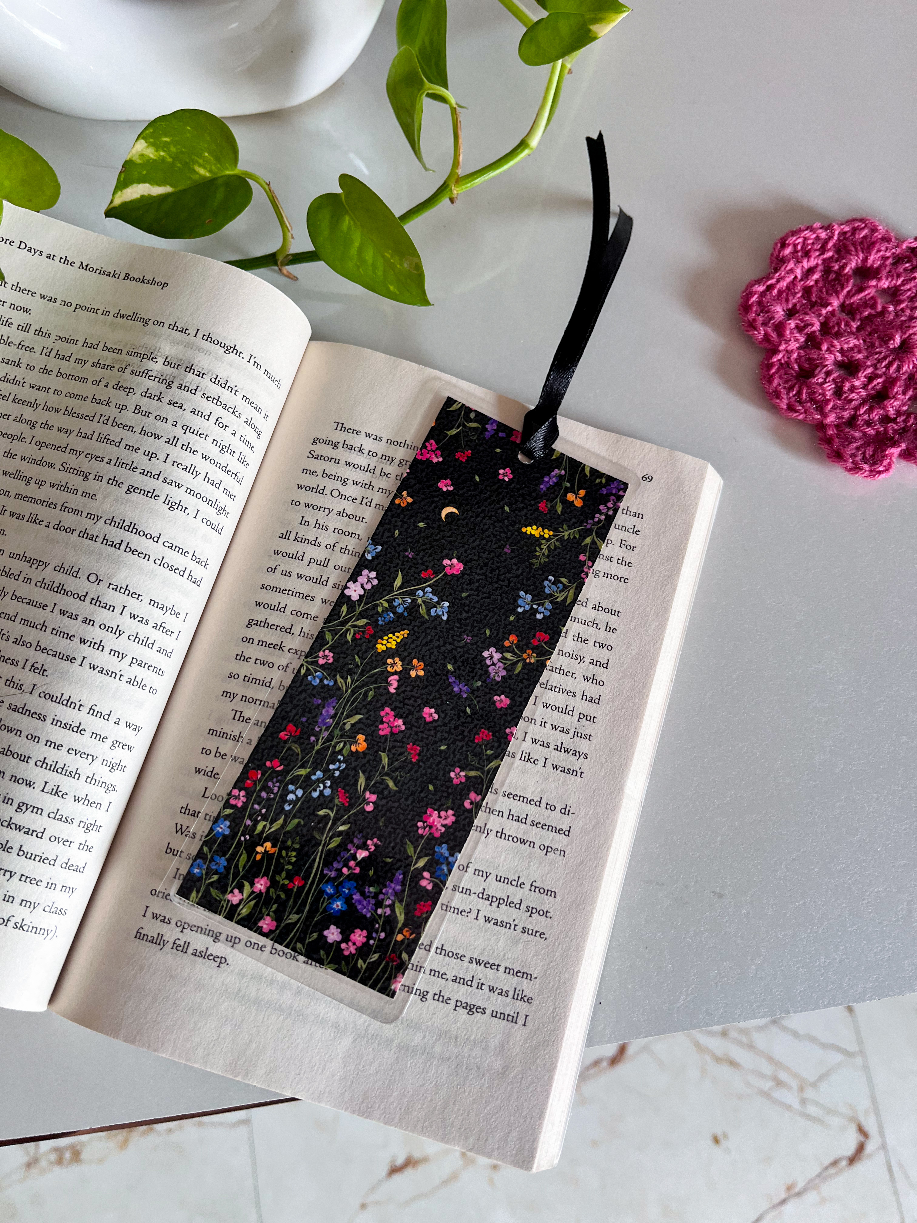 Midnight Blooms Bookmark