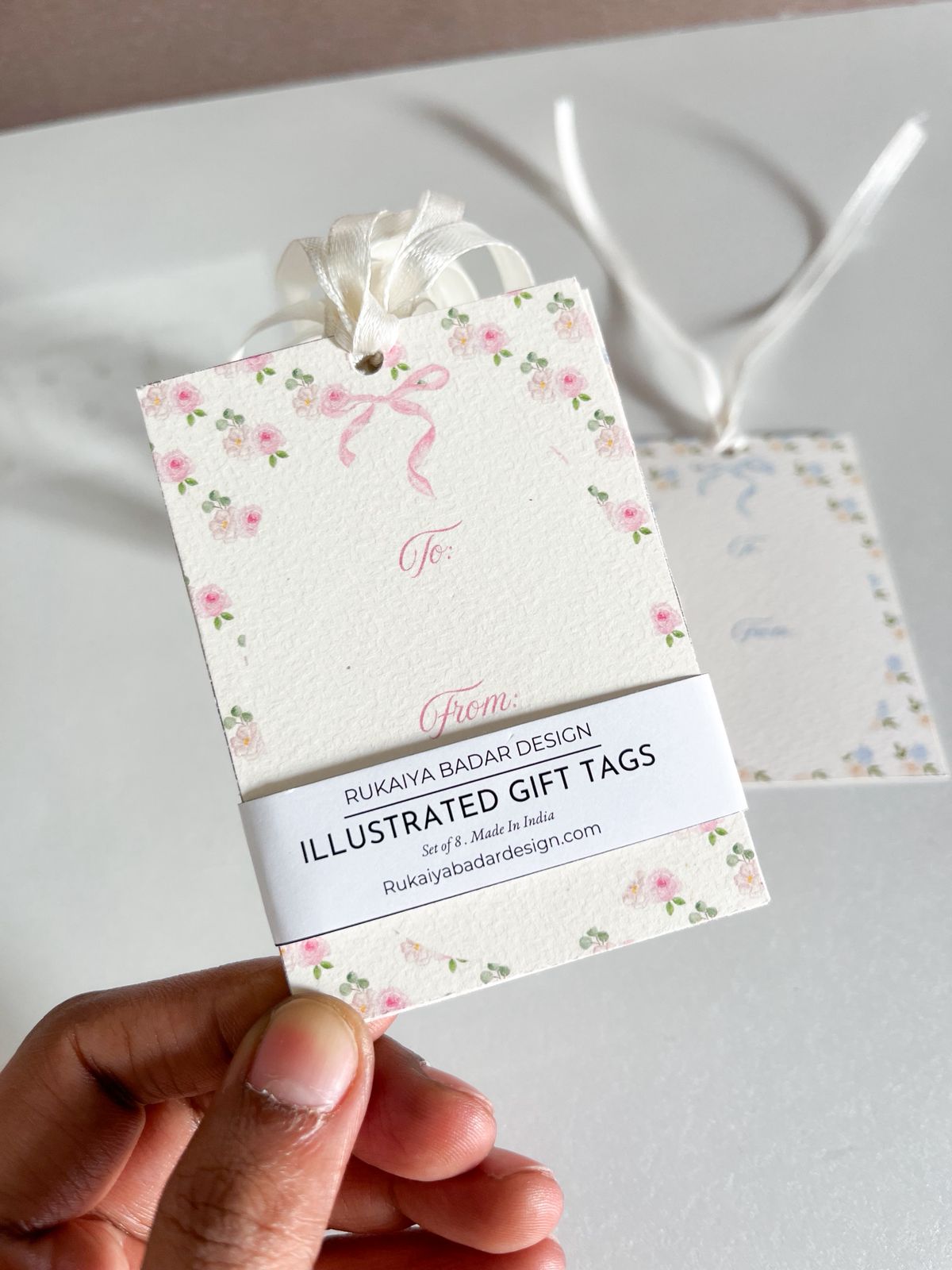Petals and Bows Set of 8 Gift Tags