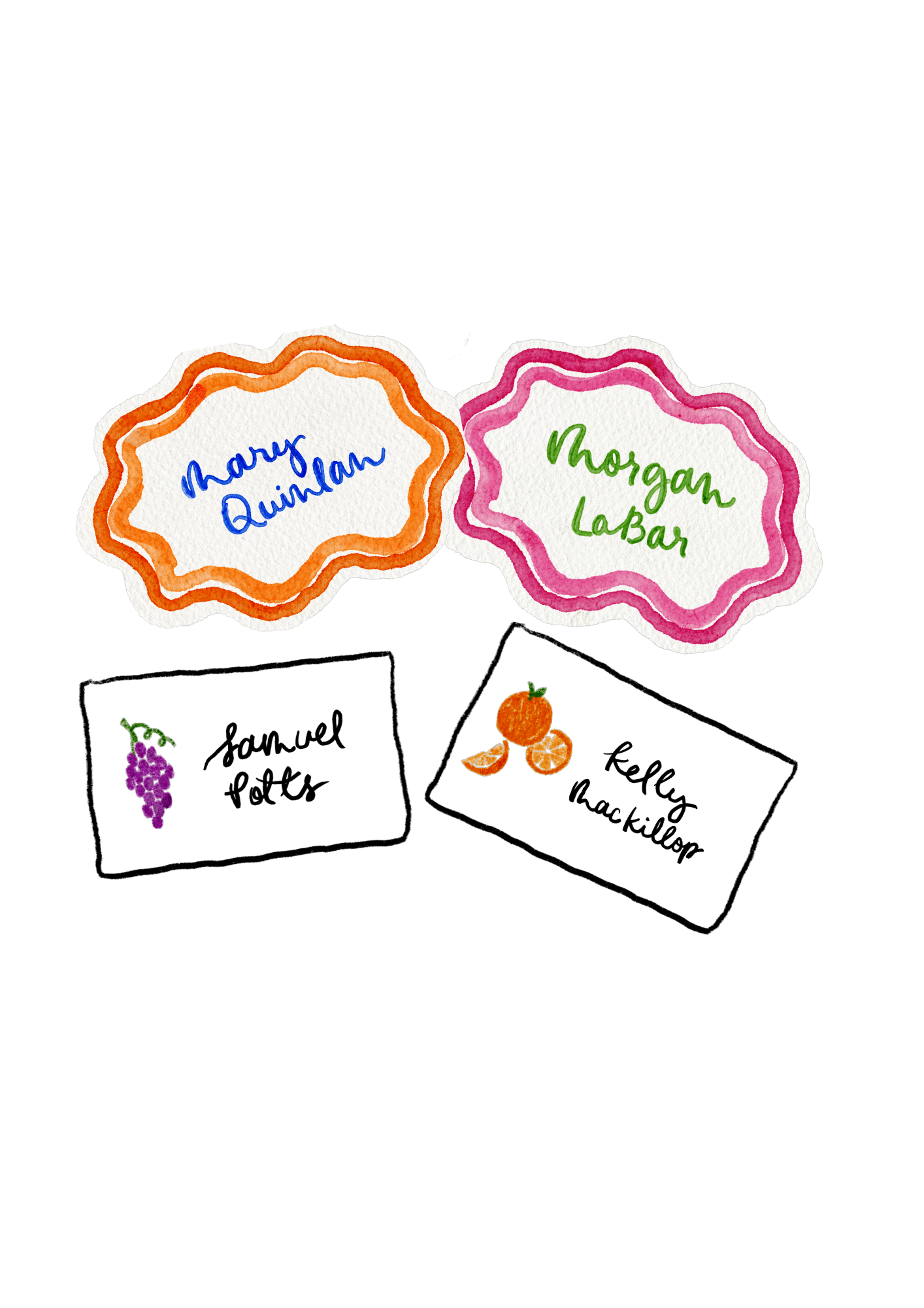 Watercolor Custom Place Cards