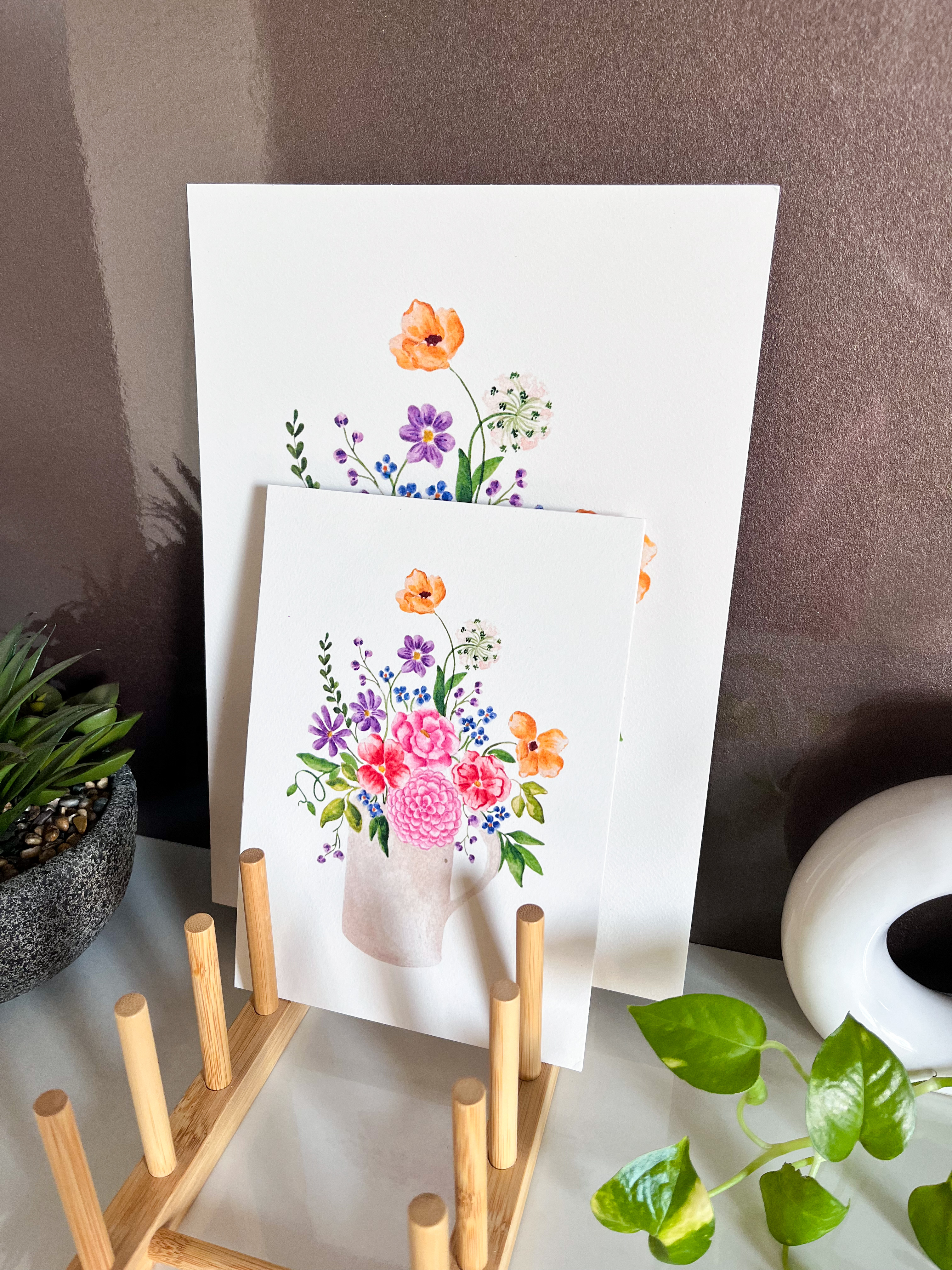 Potted Flowers Art Print