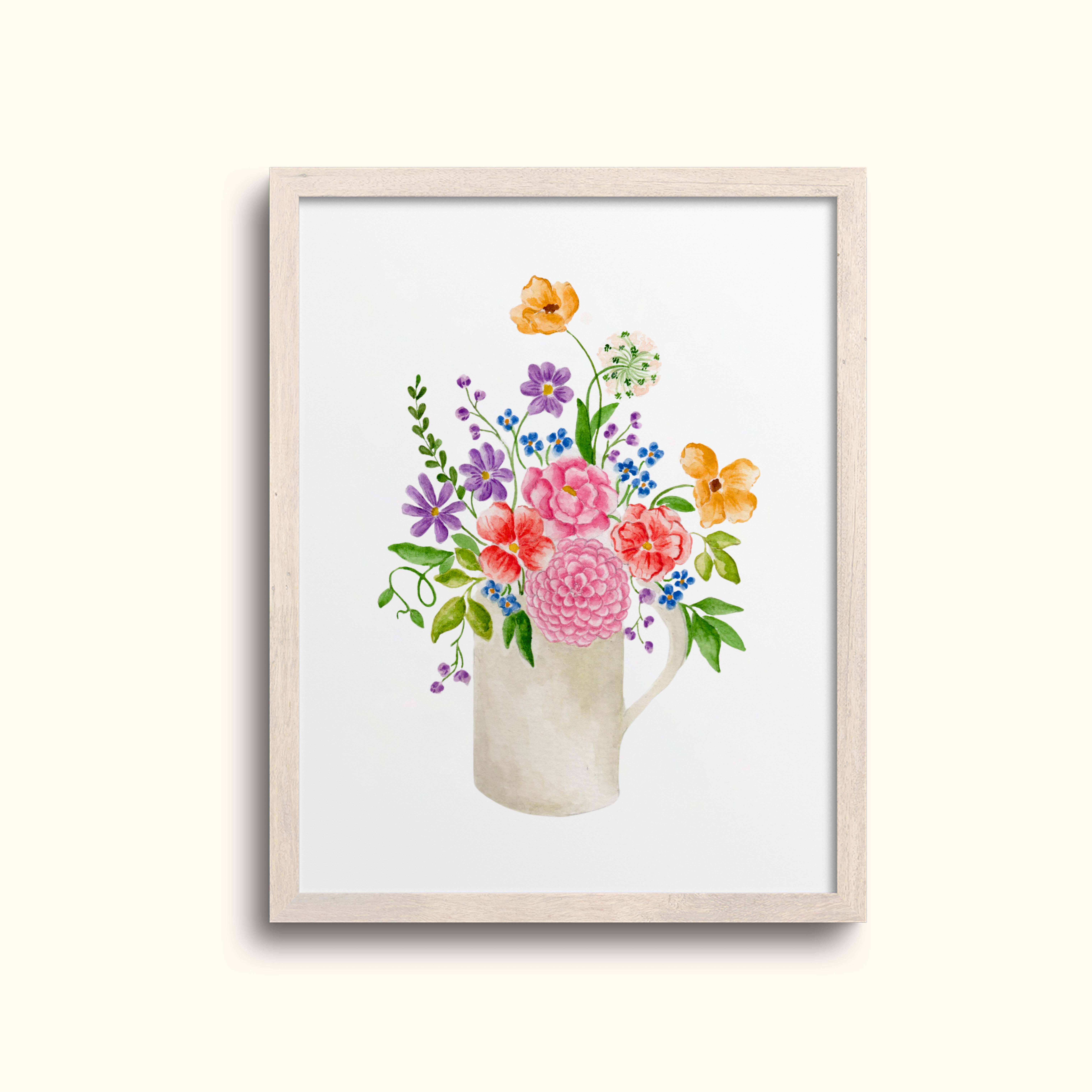 Potted Flowers Art Print