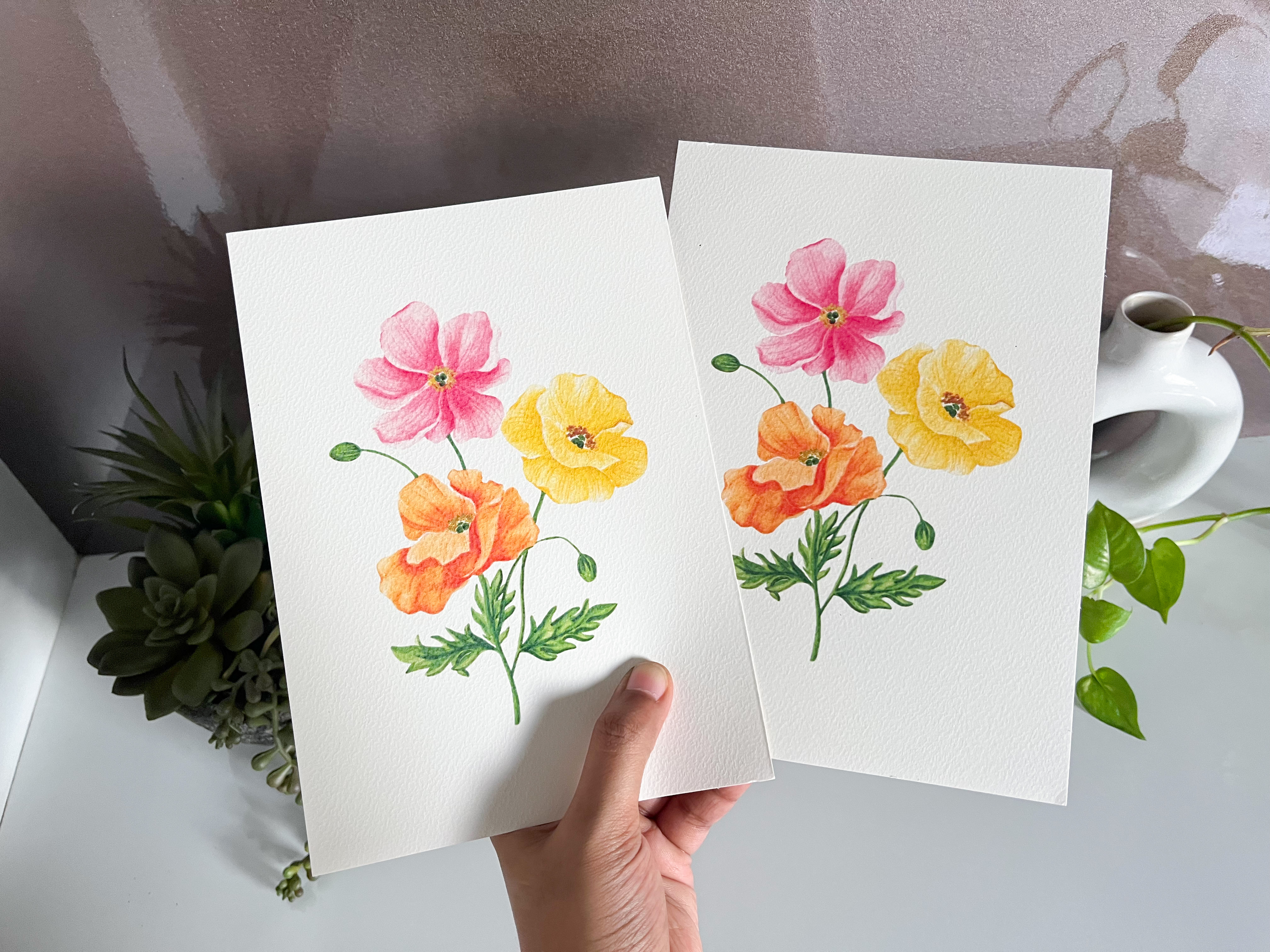 Colorful Poppies Art Print