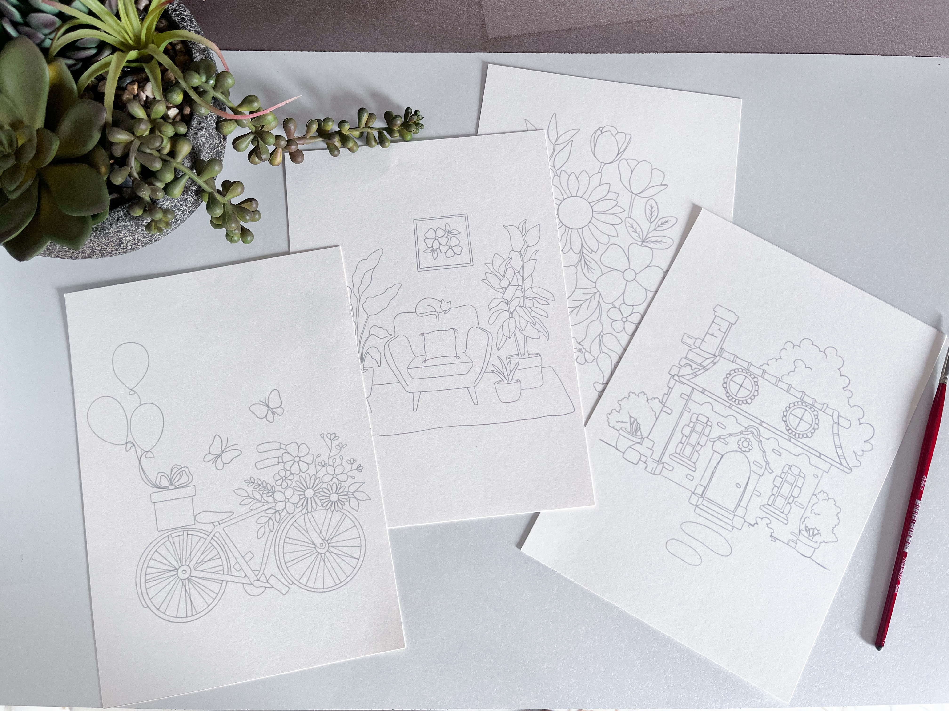 Paintable Art Sheets (Set - 4)