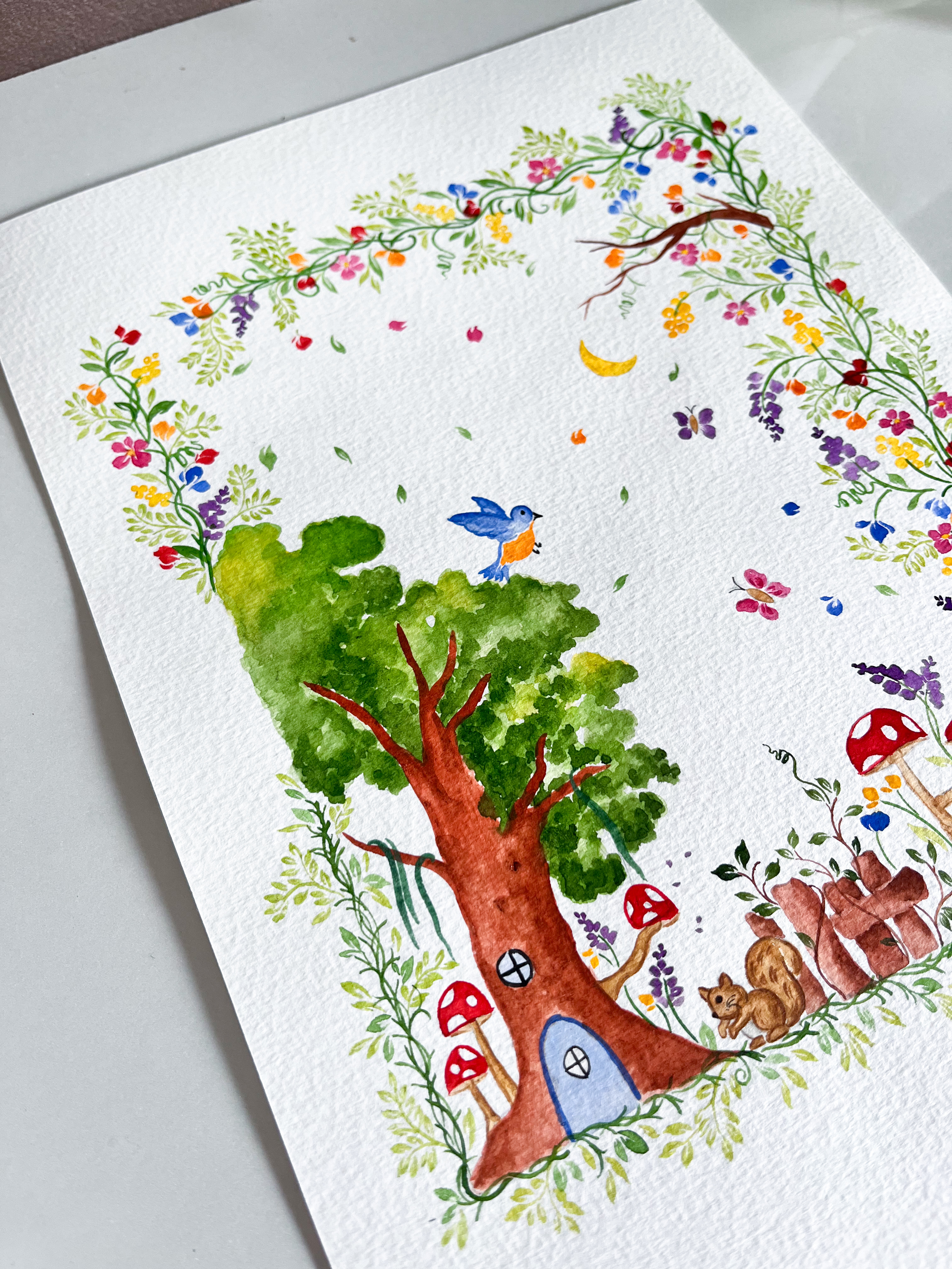 Watercolor Enchanted Forest