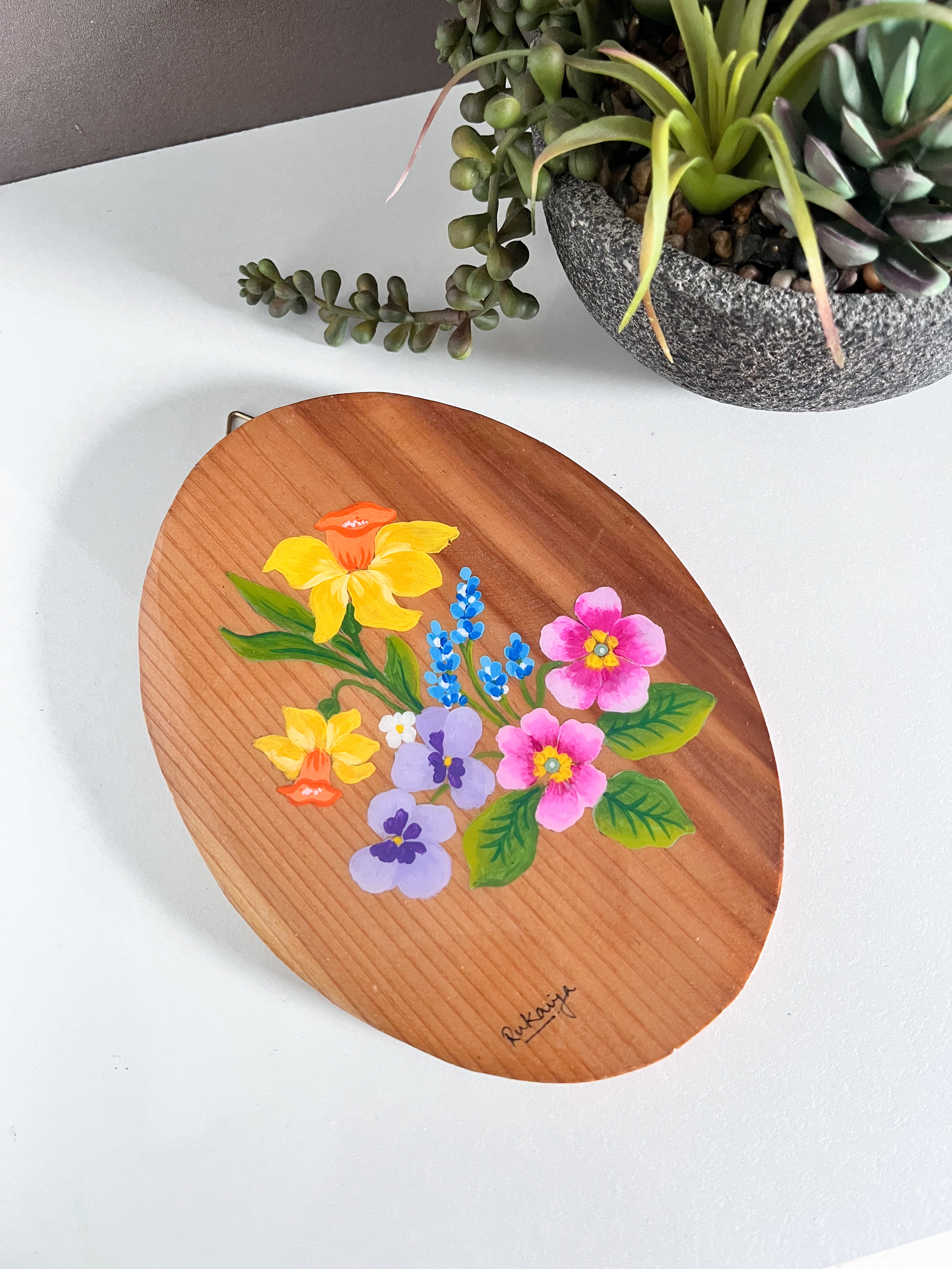 Handpainted Wooden Wall Plaque