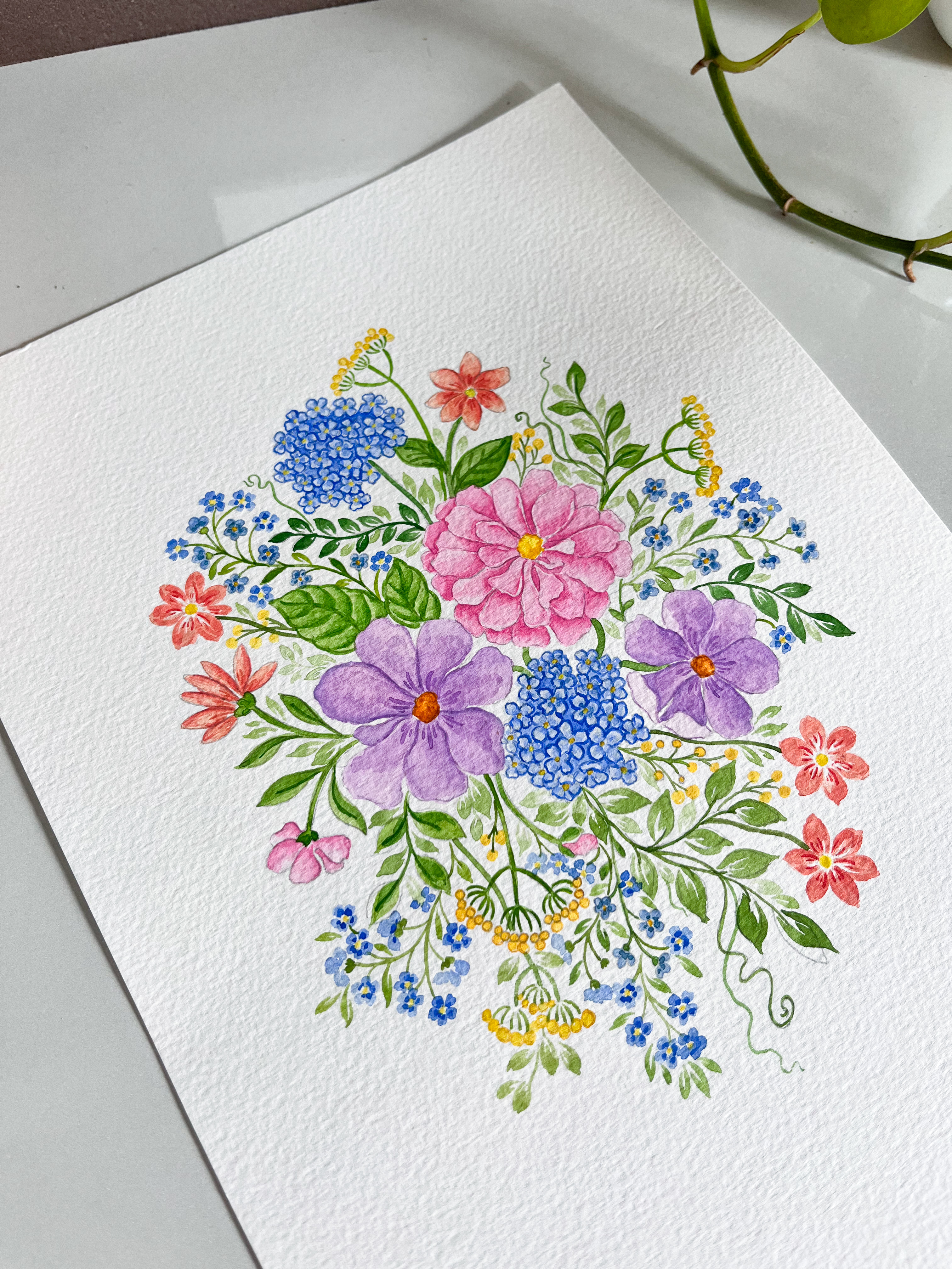 Watercolor Floral Bouquet