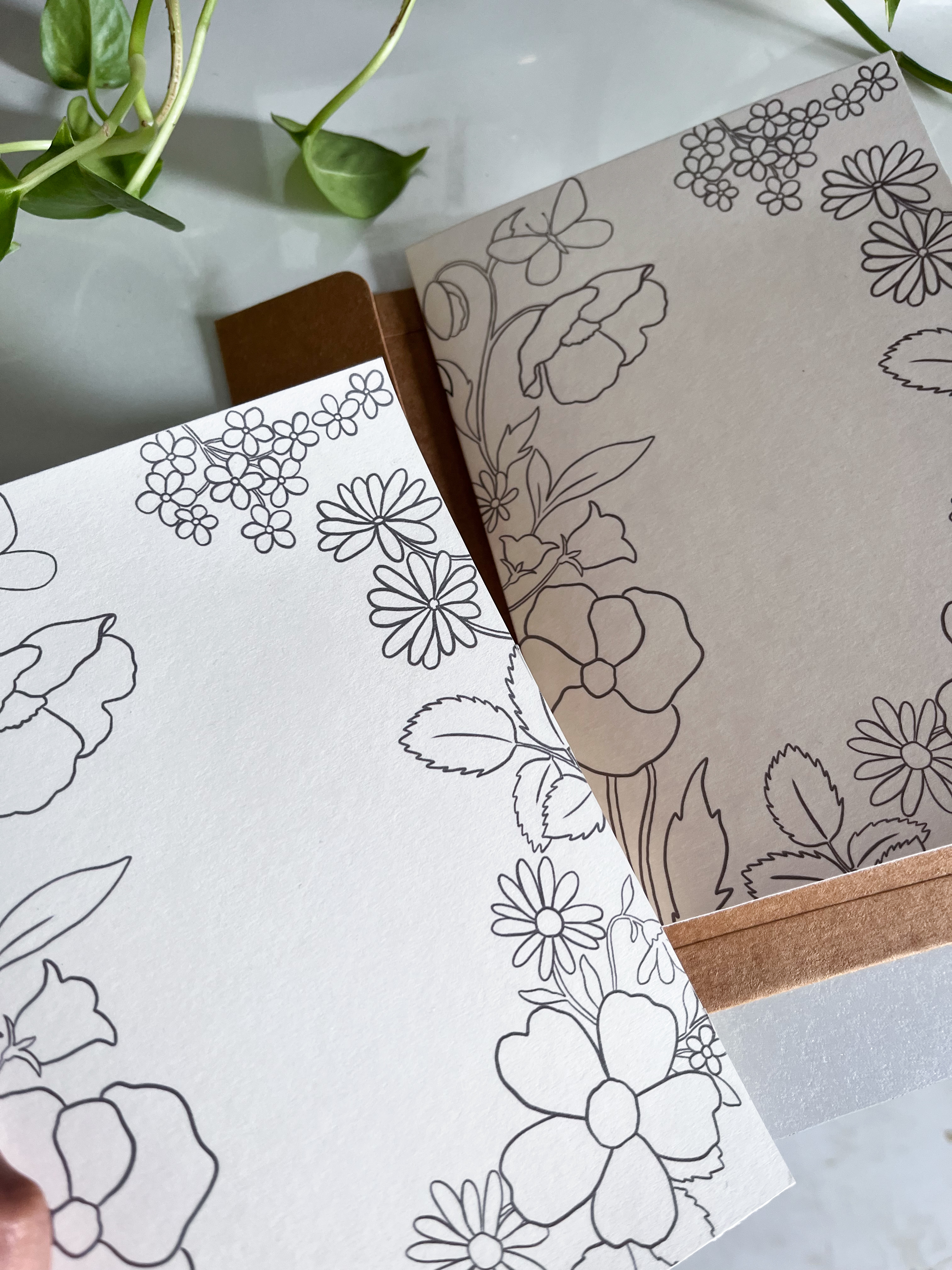 Wildflowers Paintable Greeting Card