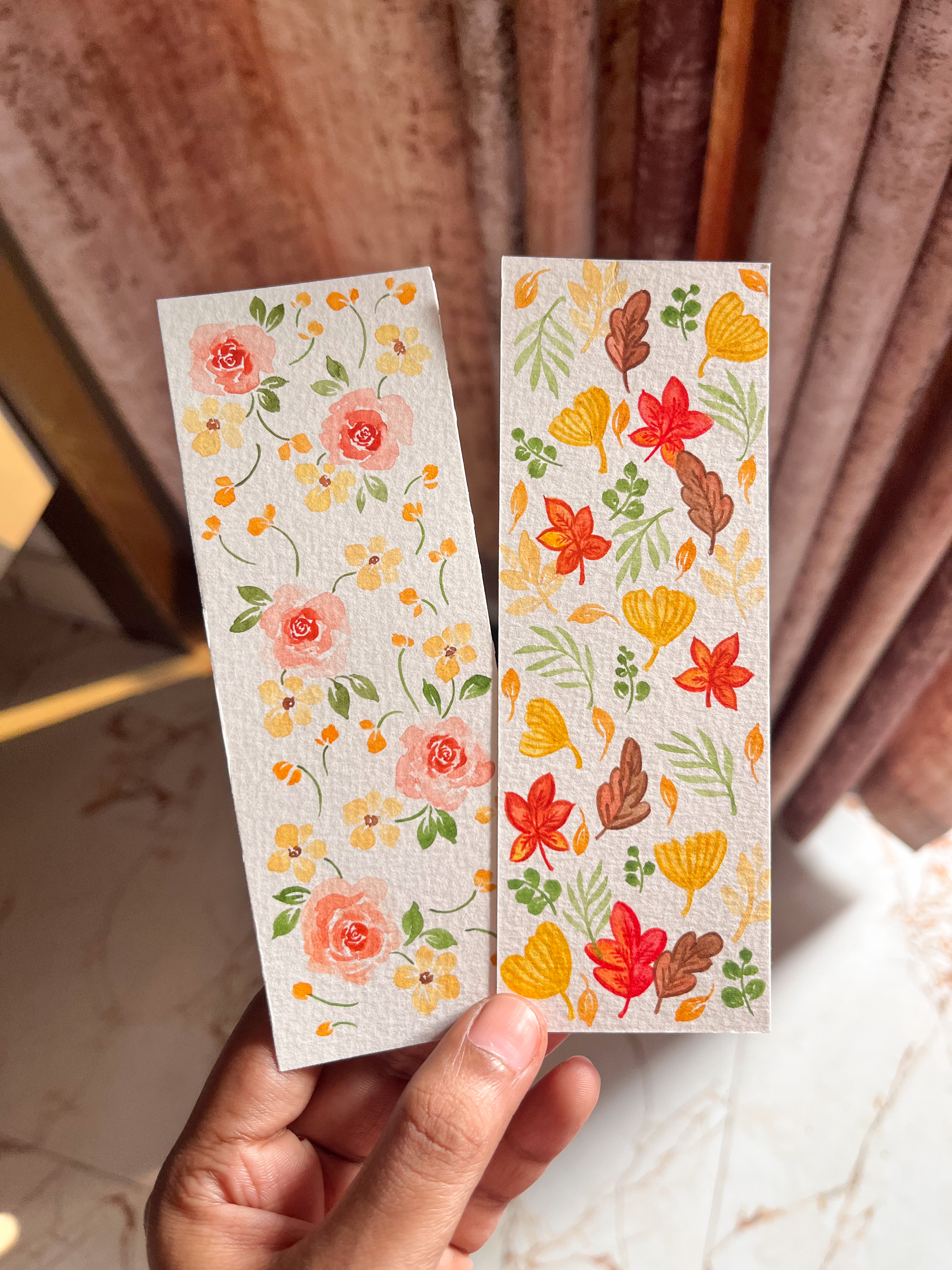 Botanical Autumn Bookmark Set