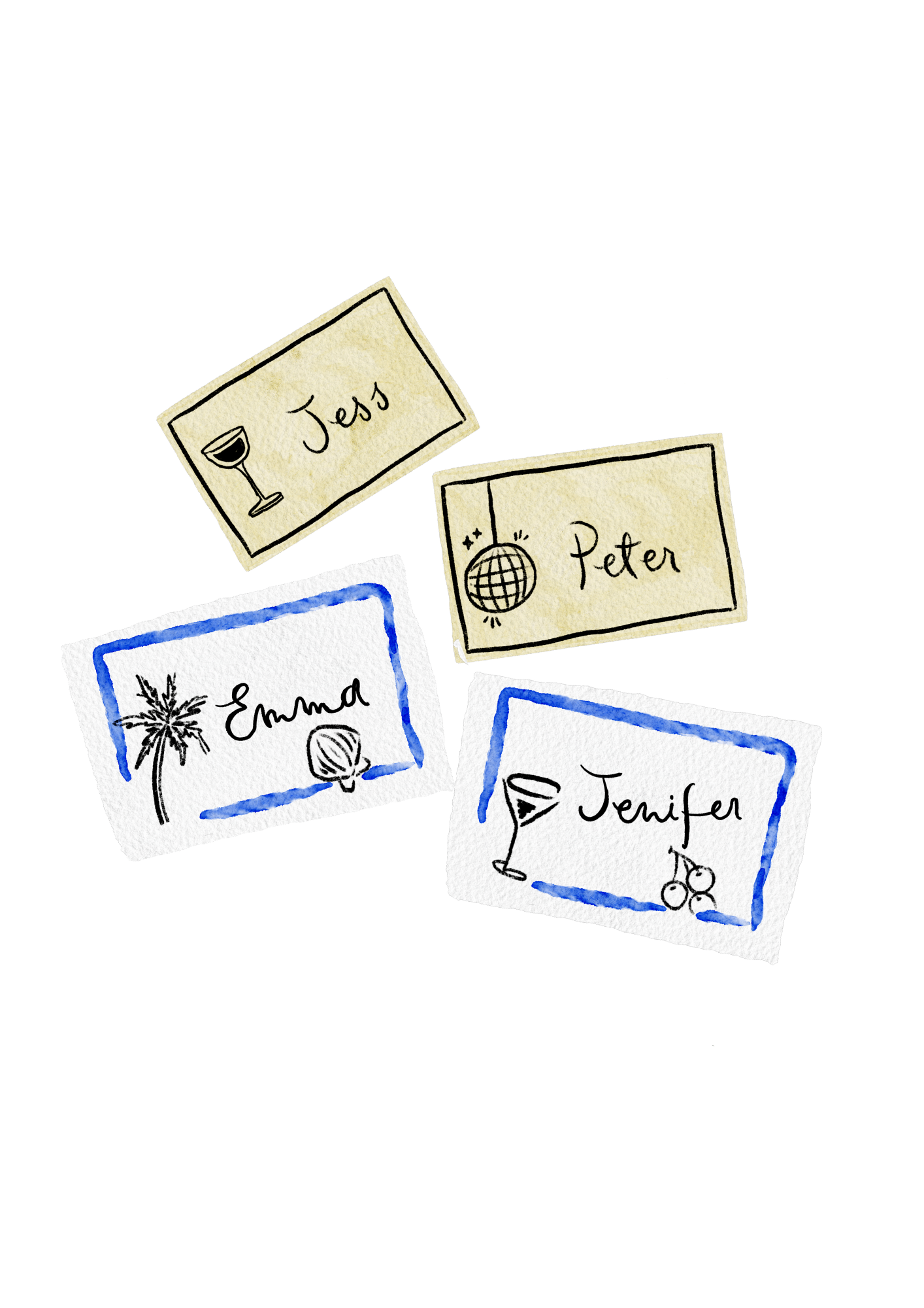 Watercolor Custom Place Cards