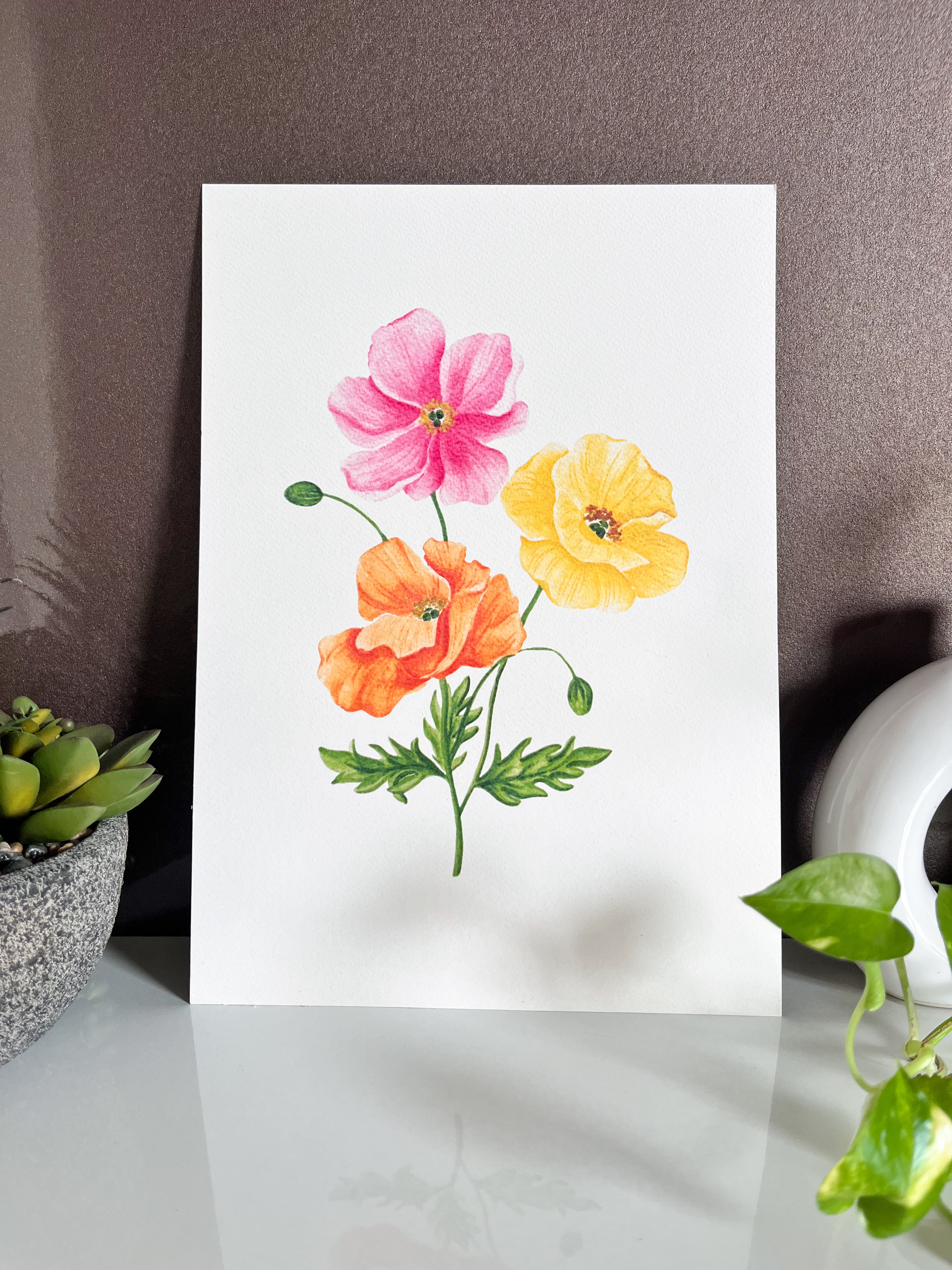Colorful Poppies Art Print