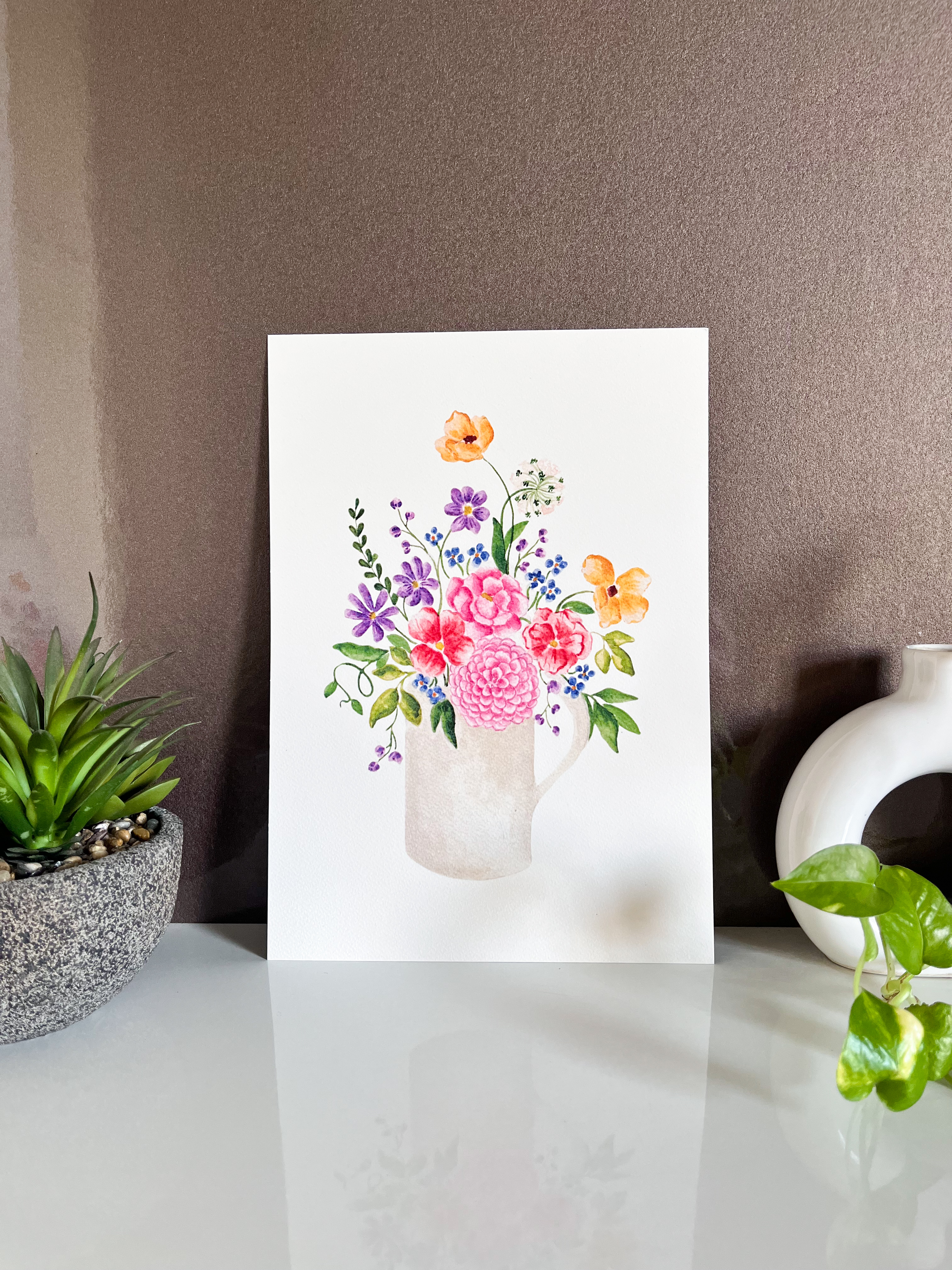 Potted Flowers Art Print