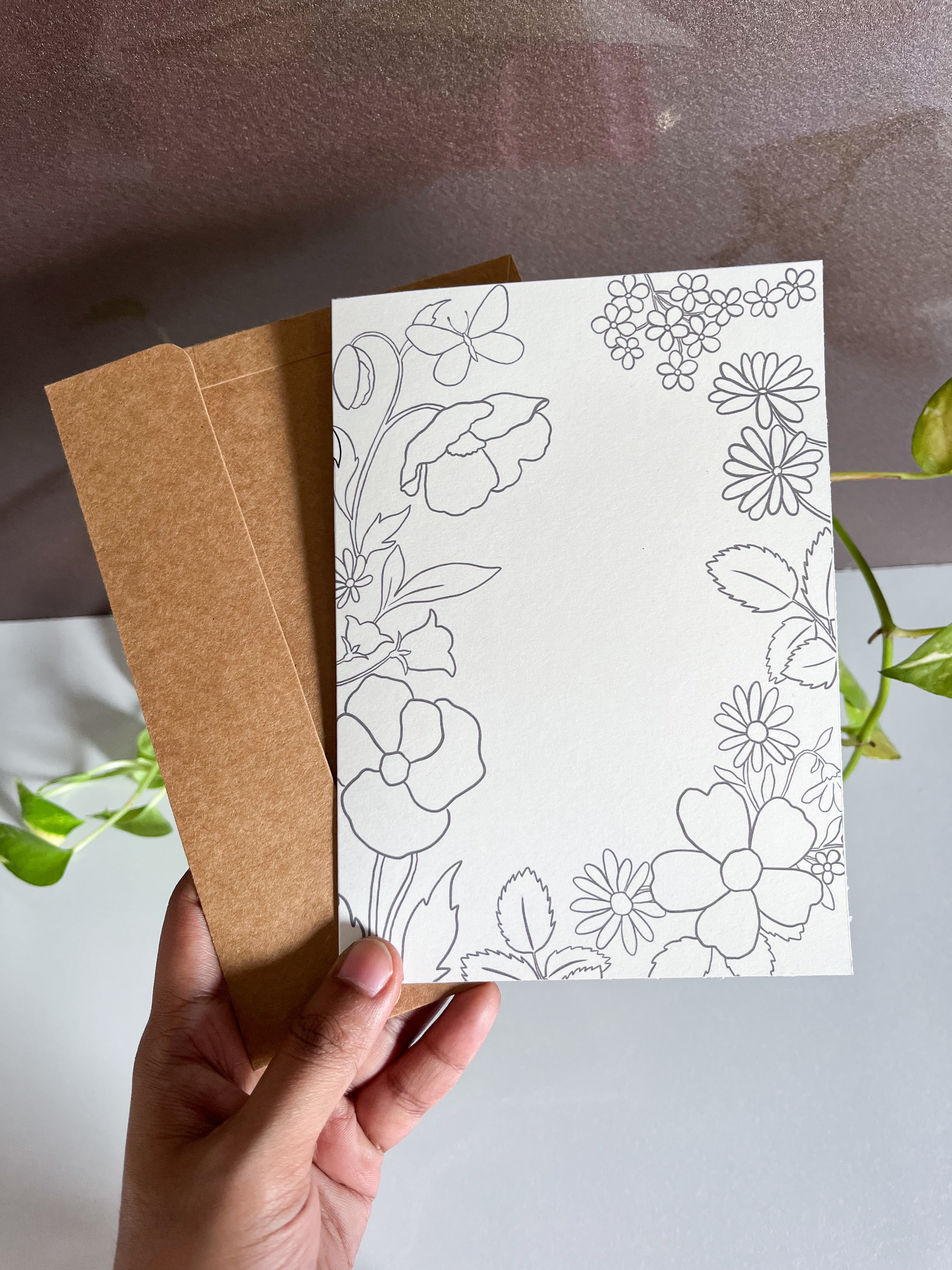 Wildflowers Paintable Greeting Card