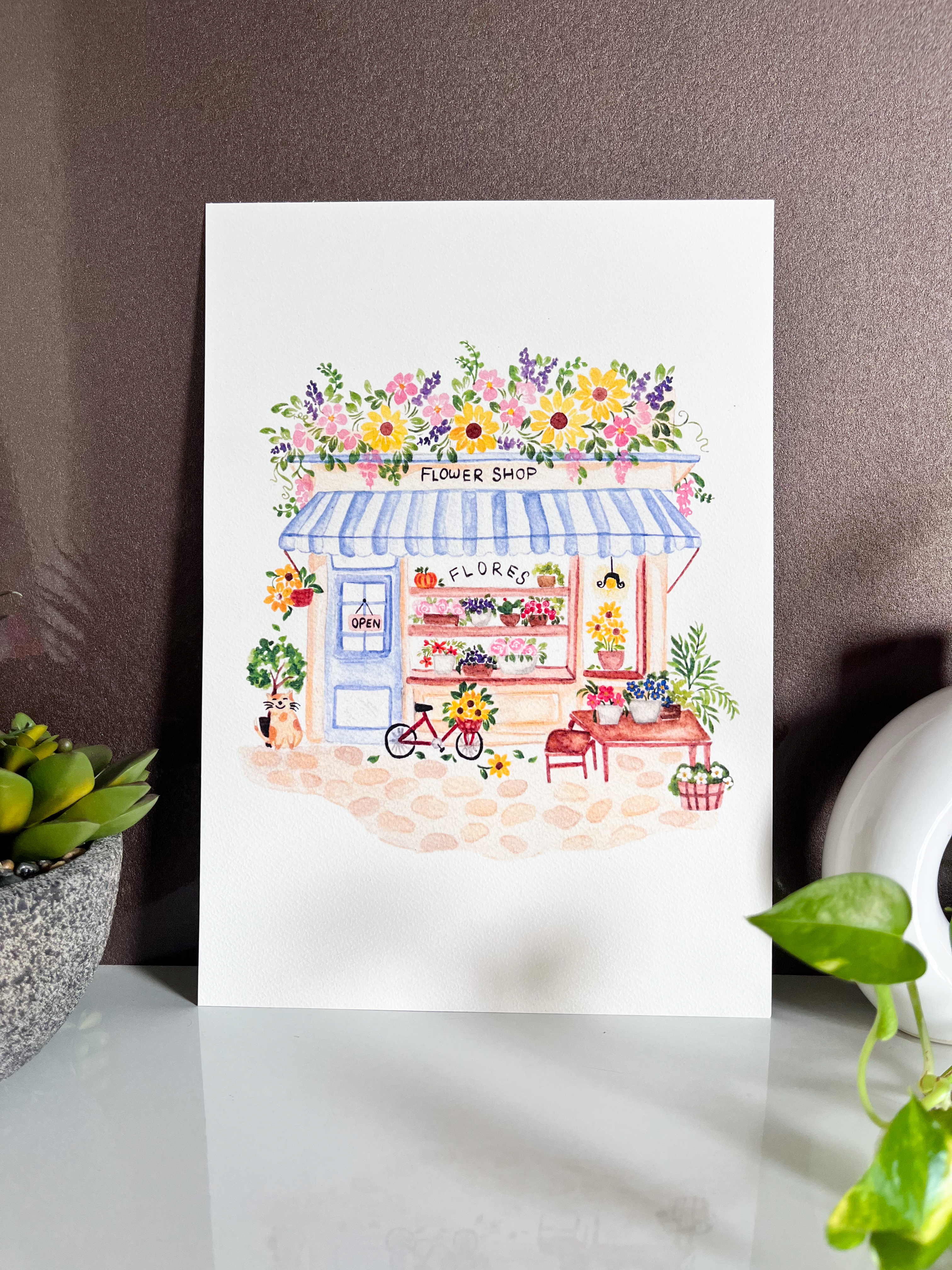 Flores Flower Shop Art Print