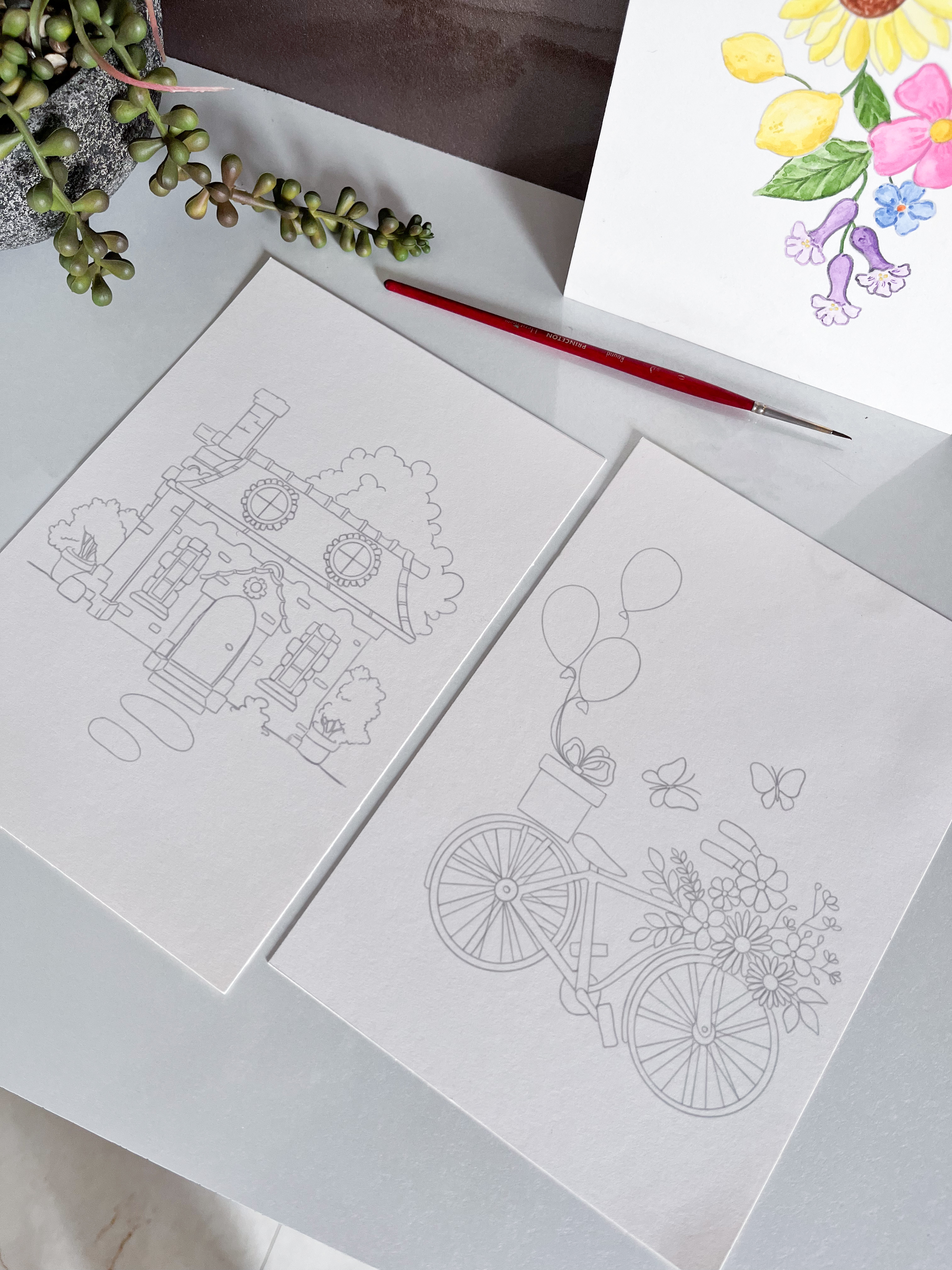 Paintable Art Sheets (Set - 4)
