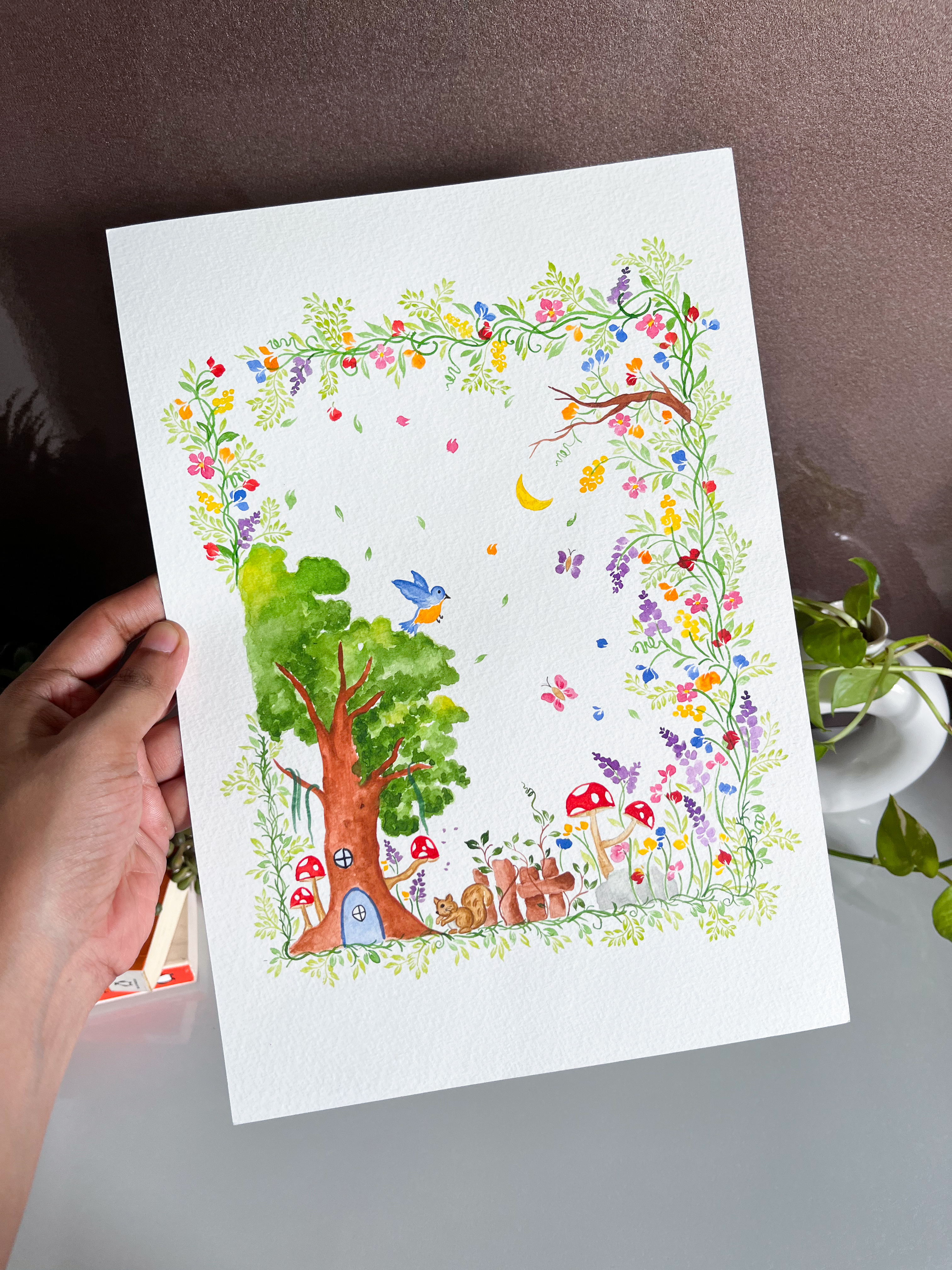Watercolor Enchanted Forest