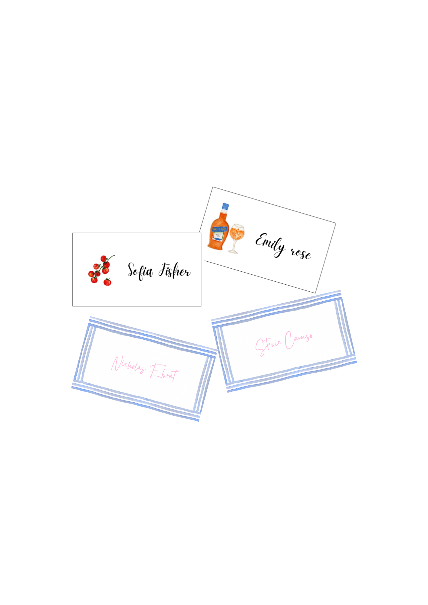 Watercolor Custom Place Cards