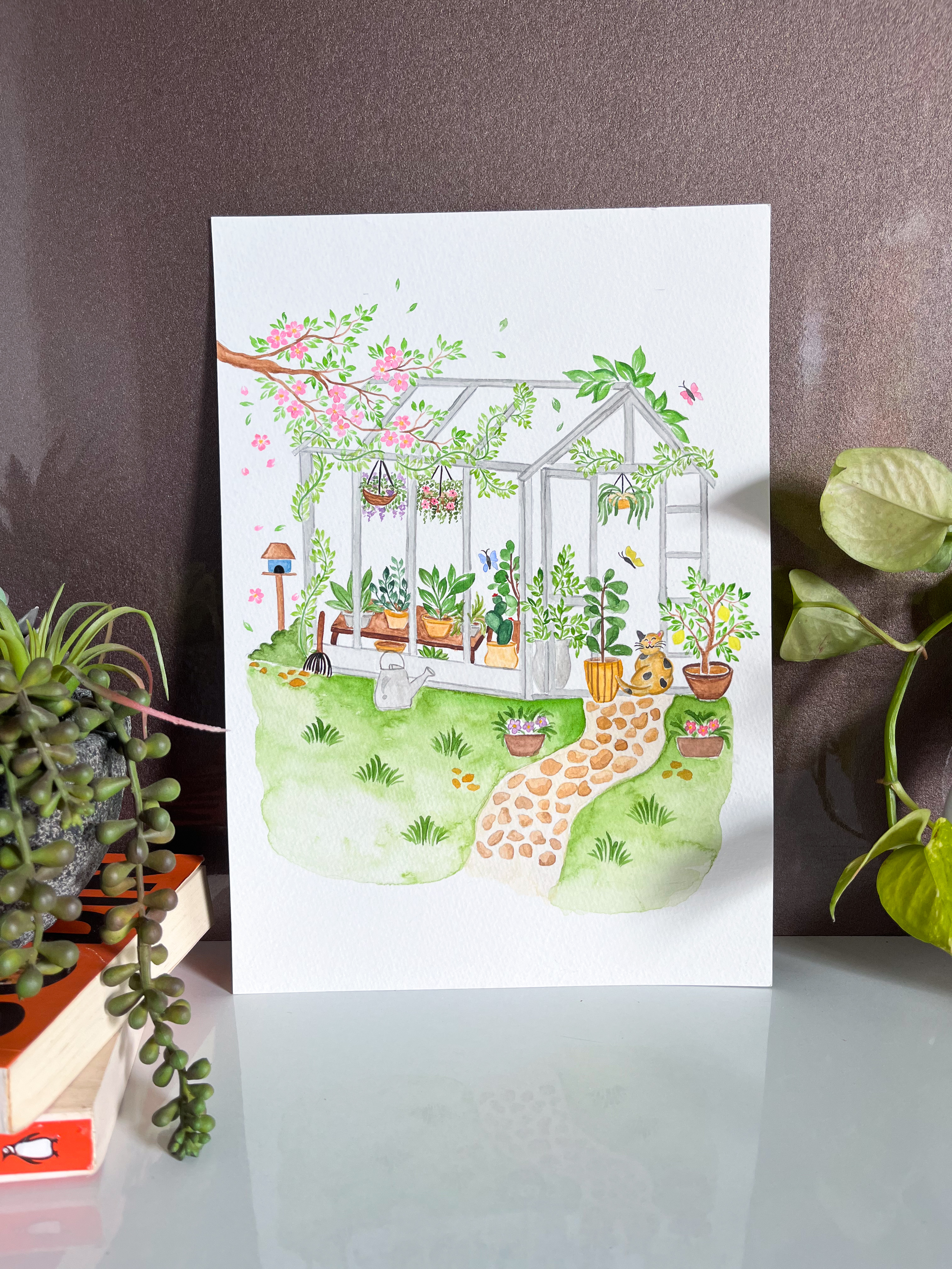 Watercolor Greenhouse 