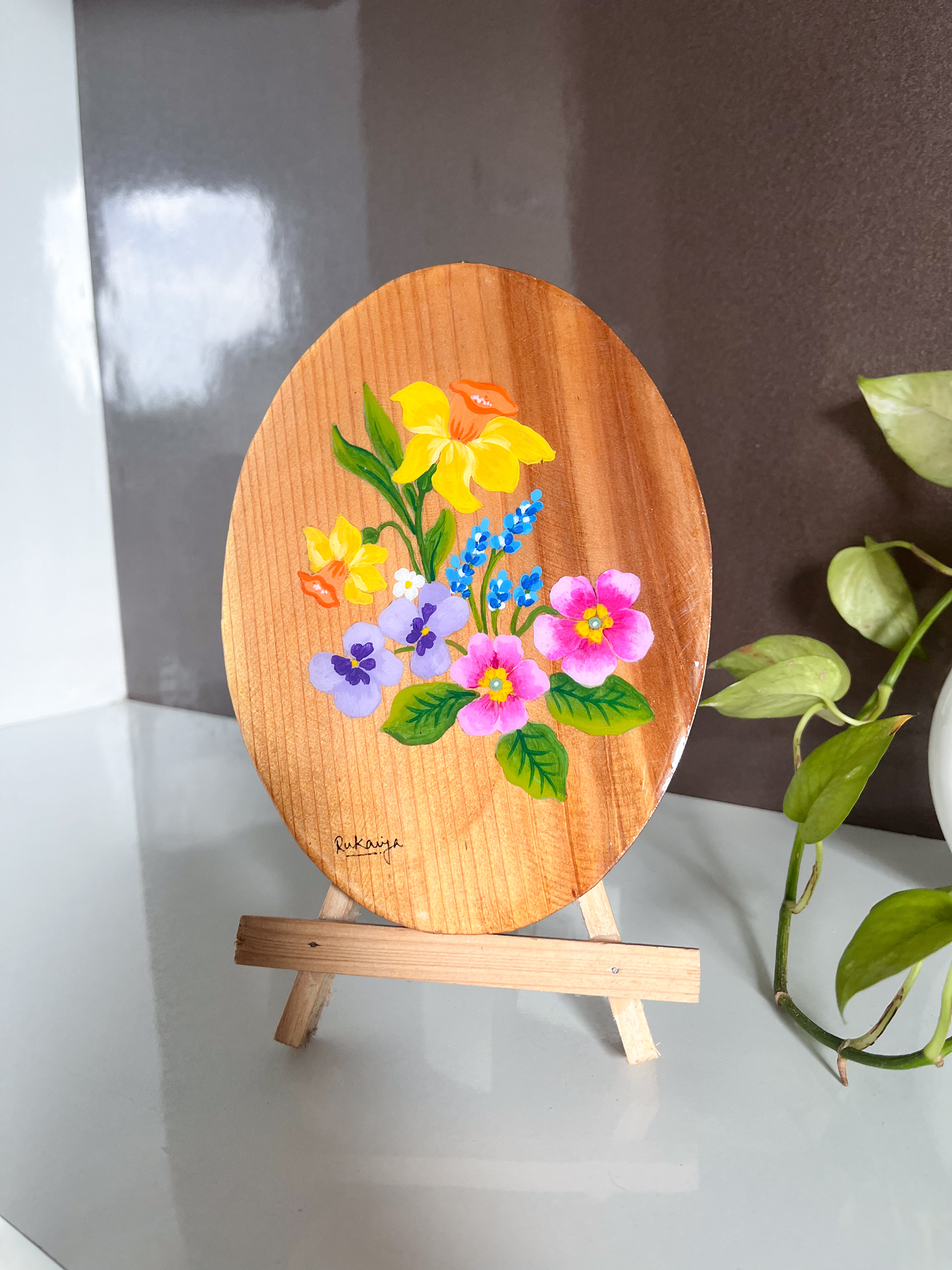Handpainted Wooden Wall Plaque