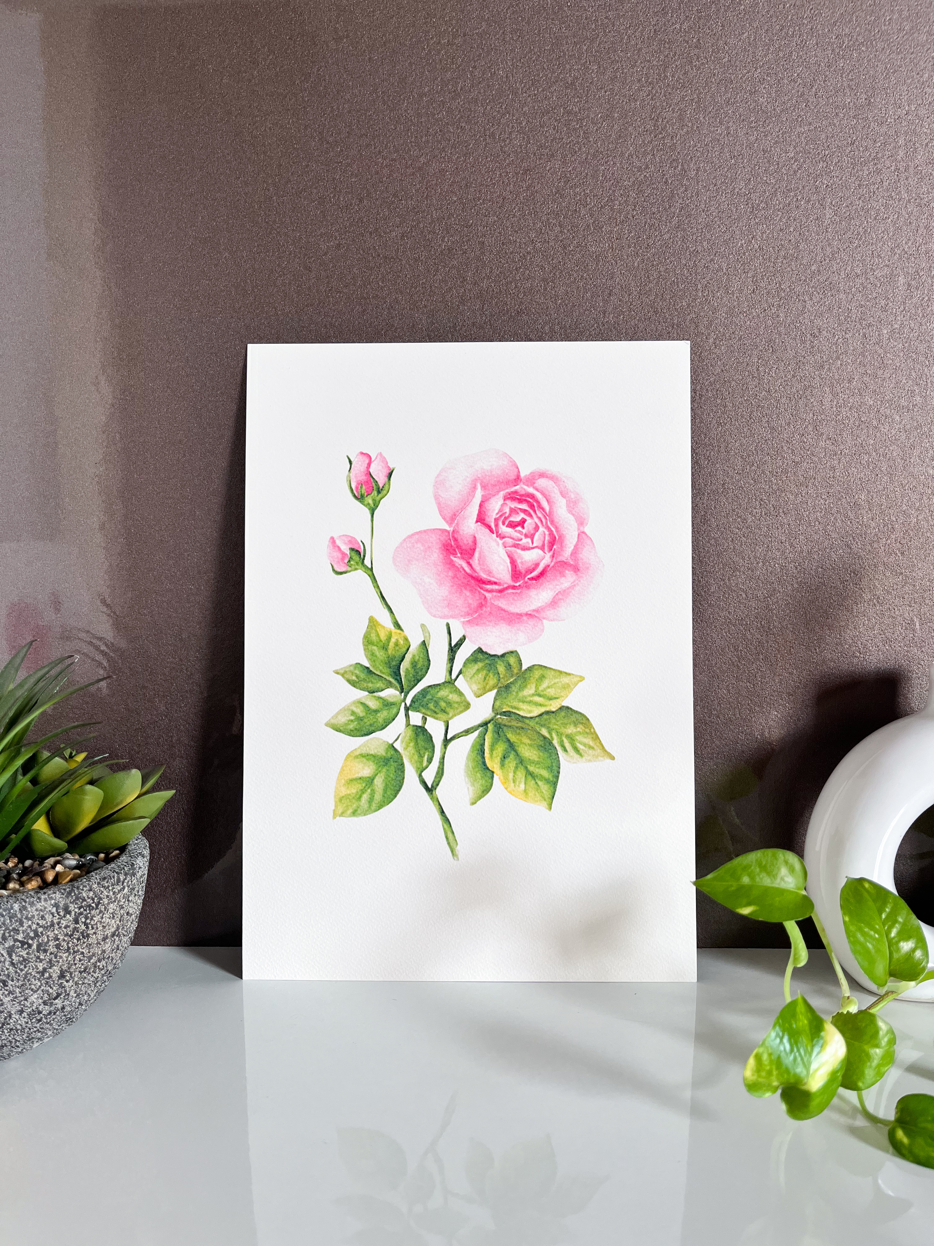 Pink Rose Art Print