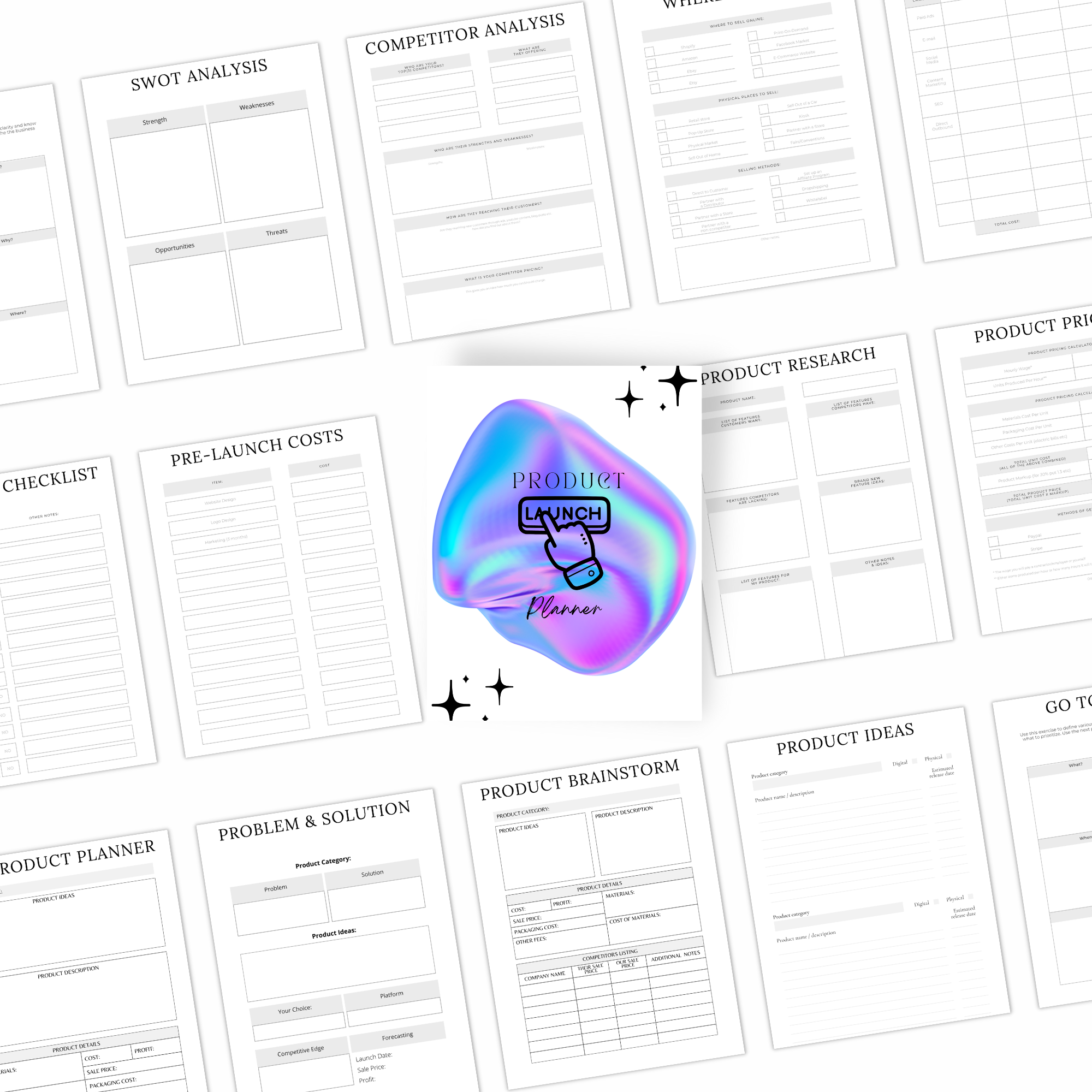 Productivity and Product Launch Planners