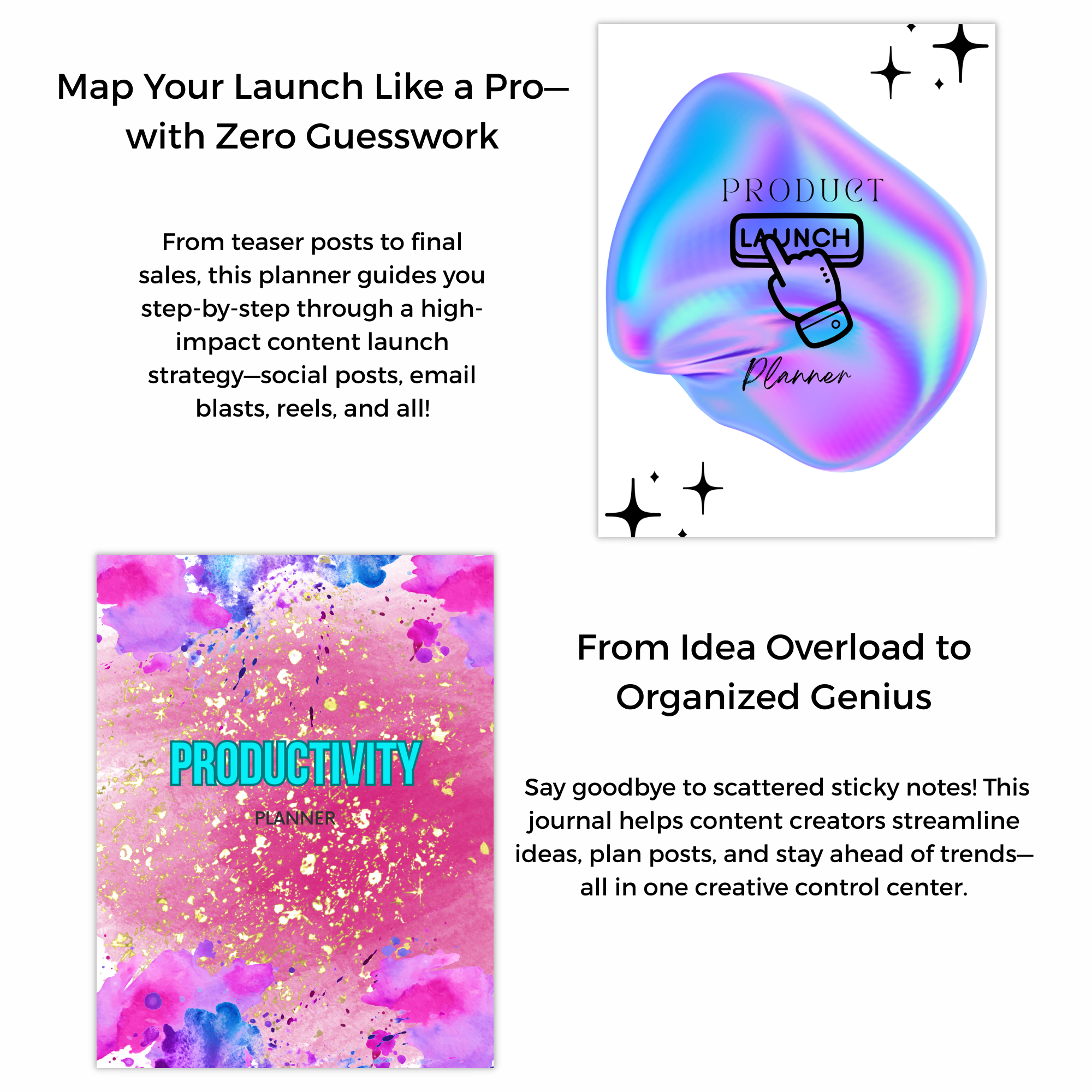 Productivity and Product Launch Planners