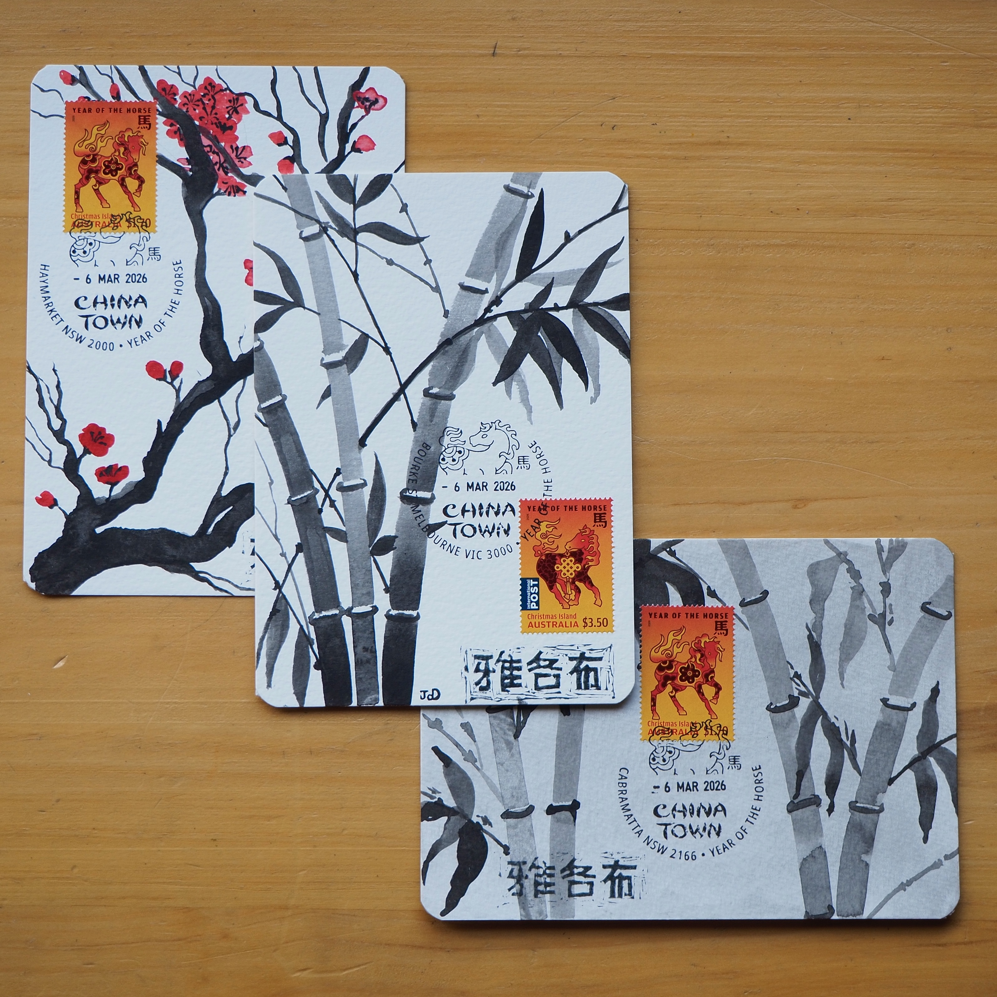 ORIGINAL- Lunar New Year of the Horse (set of 3)