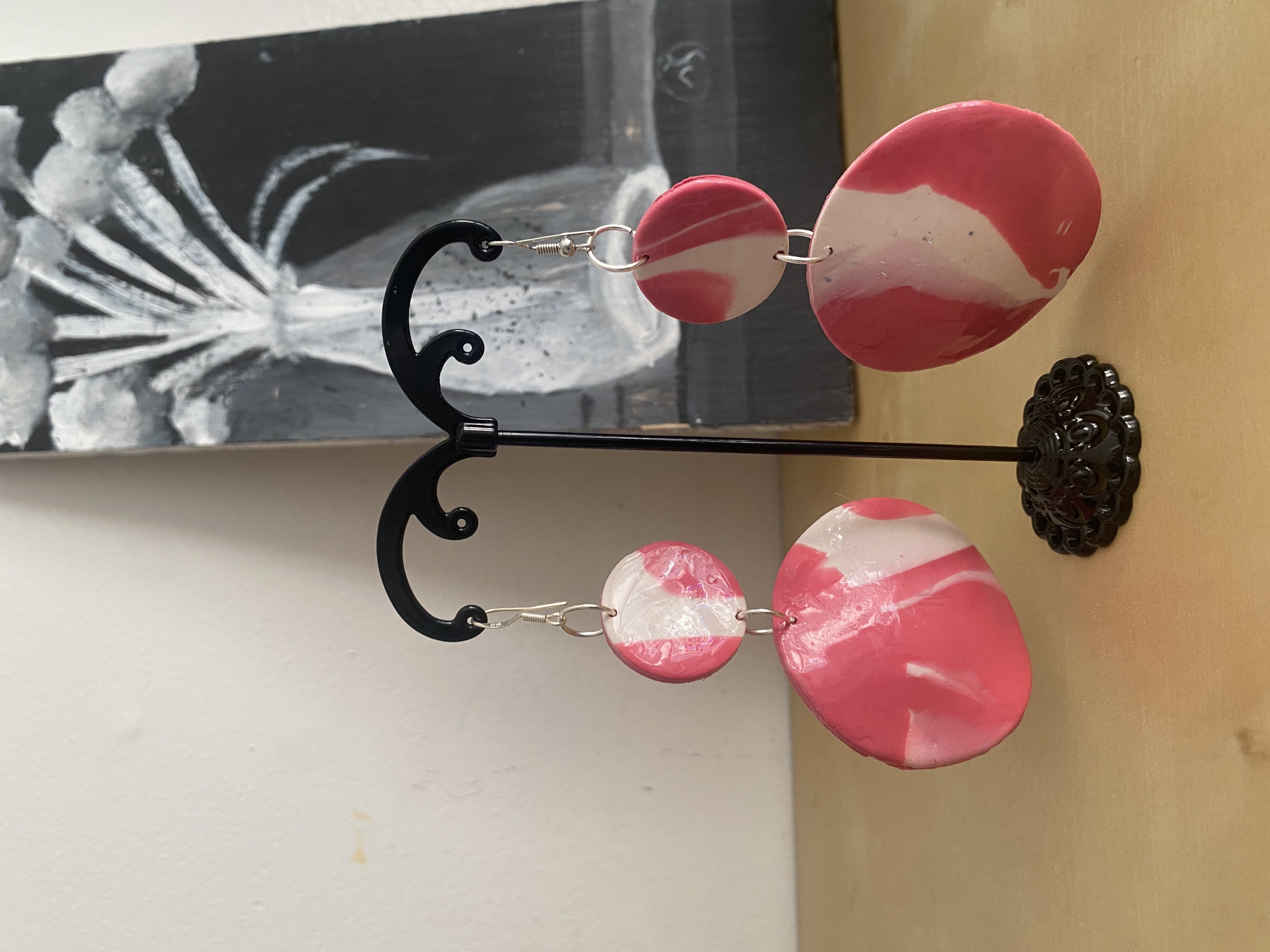 💖 Berry Swirl Handcrafted Polymer Clay Earrings