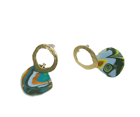 Handcrafted Abstract Polymer Clay Earrings