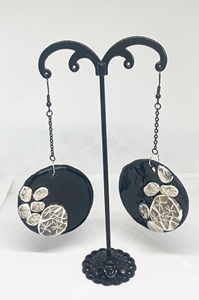 Amoeba Pendant & Earring Set - Polymer Clay