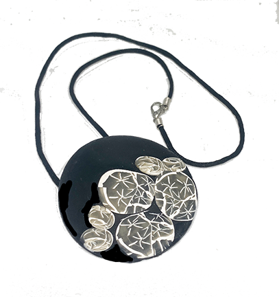 Amoeba Pendant & Earring Set - Polymer Clay