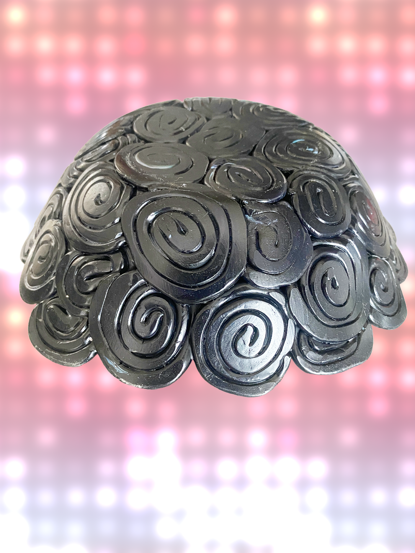 Handmade Silver-Toned Polymer Clay Bowl (6")