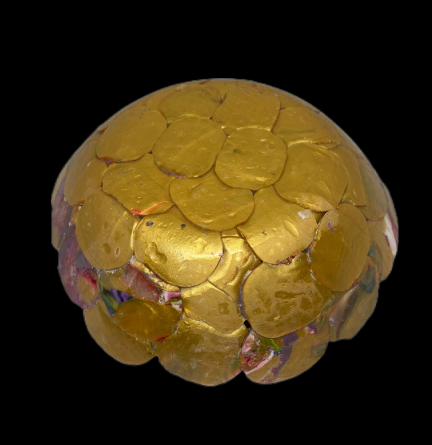 Multi-Colored Art Bowl Handmade Polymer Clay