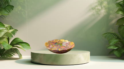 Multi-Colored Art Bowl Handmade Polymer Clay