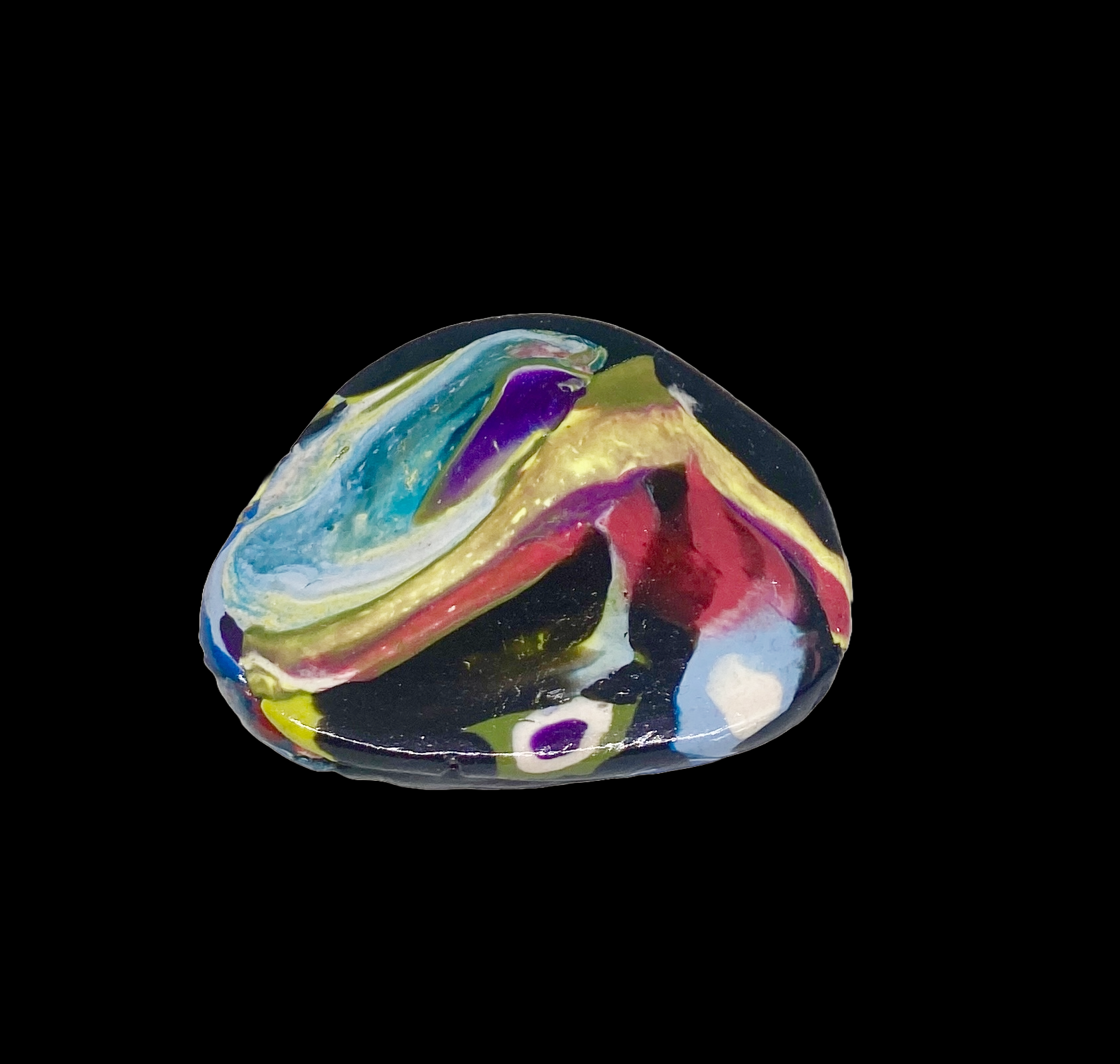 Brooch/Pin: Handmade Polymer Clay Brooch "Cosmic Bloom"