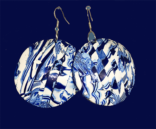 Polymer Clay Handmade Jewelry Set - Blue Storm