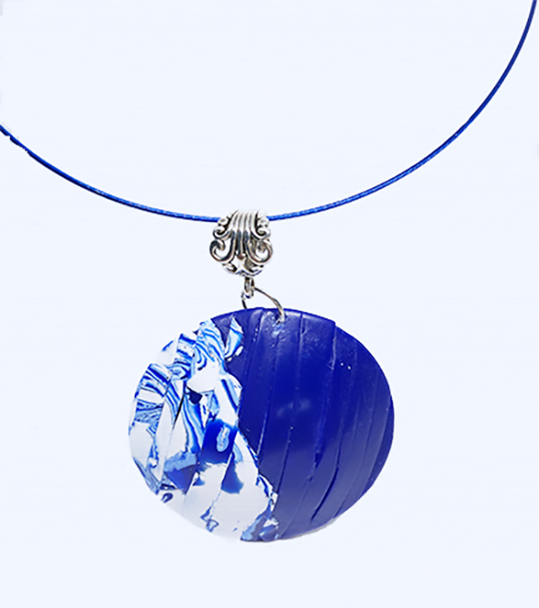 Polymer Clay Handmade Jewelry Set - Blue Storm