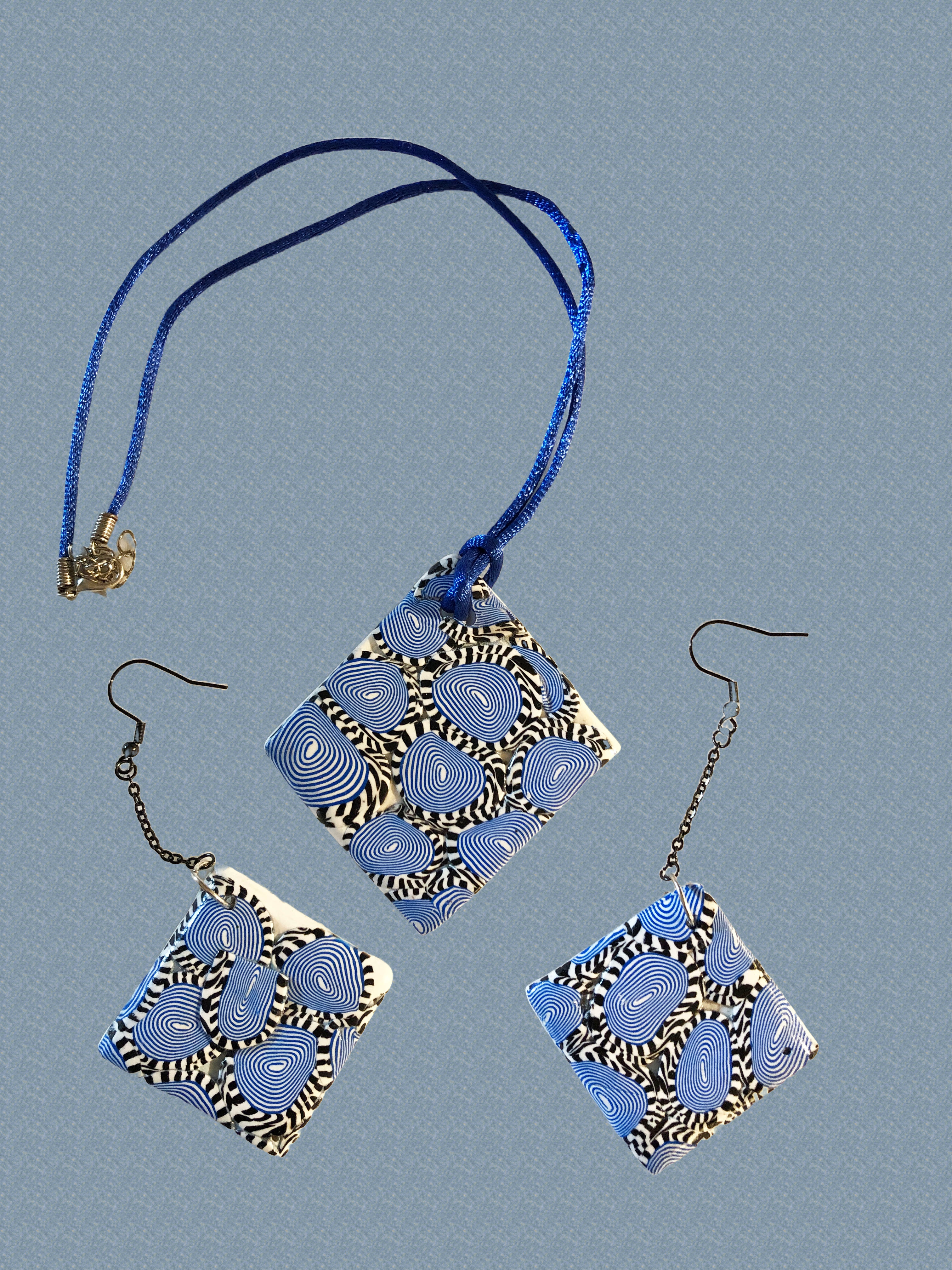 Handmade Jewelry Set - Polymer Clay "Psycho"