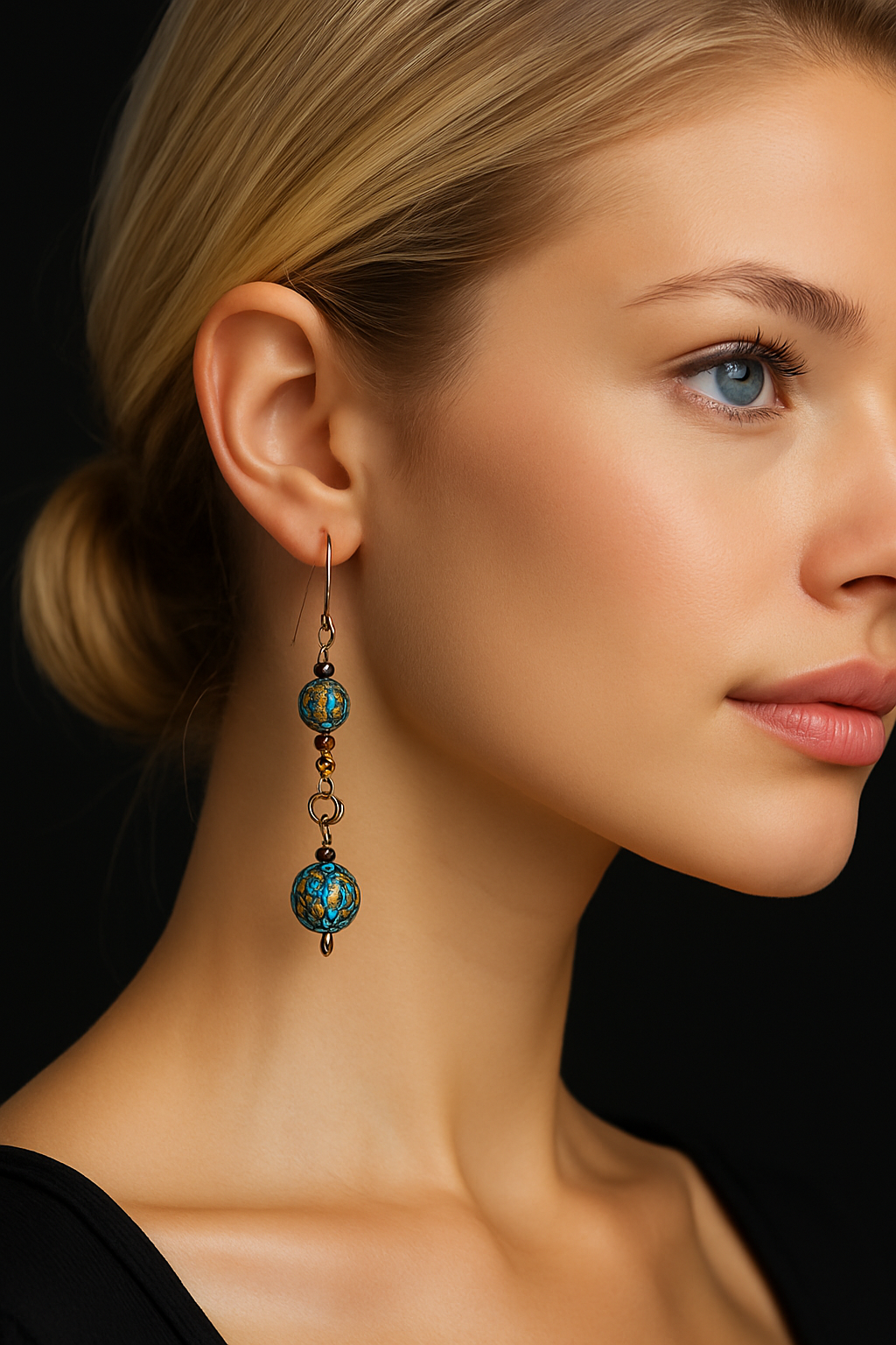 "Whispers of Petra" Handmade Copper & Turquoise Earrings